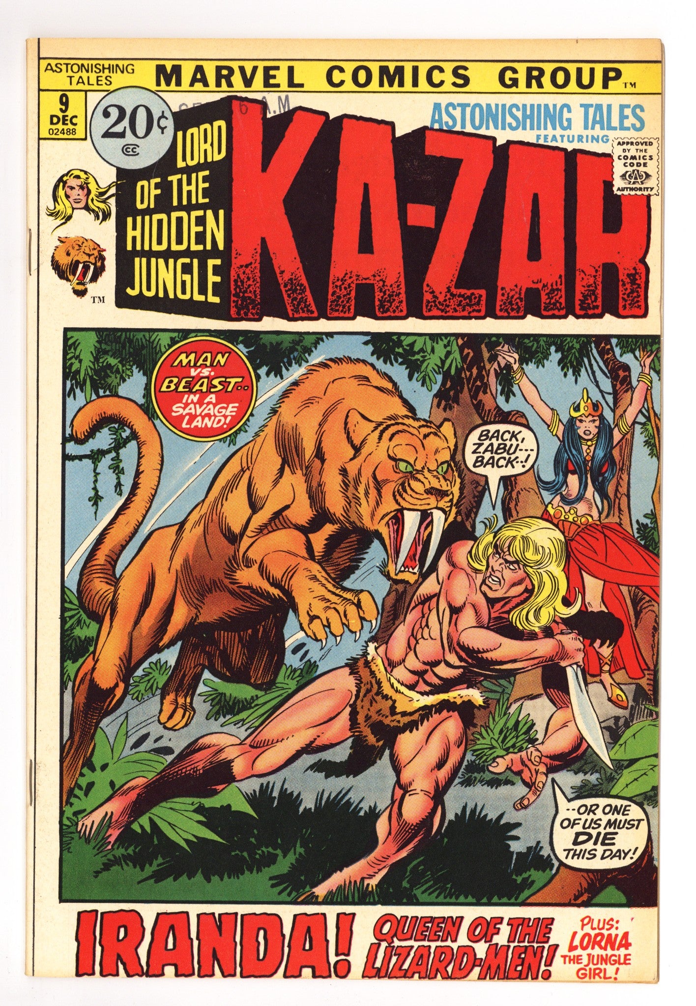 Astonishing Tales Vol 1 9 VF+ (8.5) (1971) 