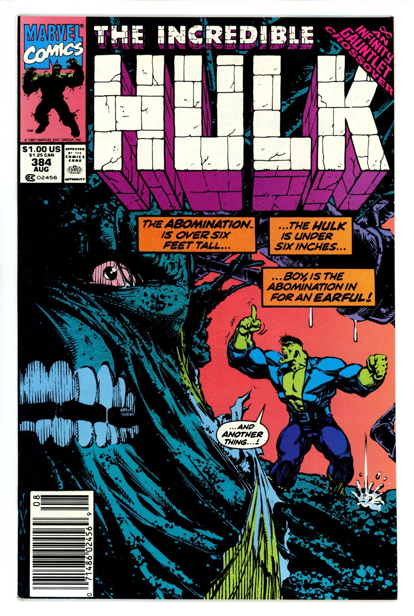 The Incredible Hulk Vol 1 384 Newsstand (1991)