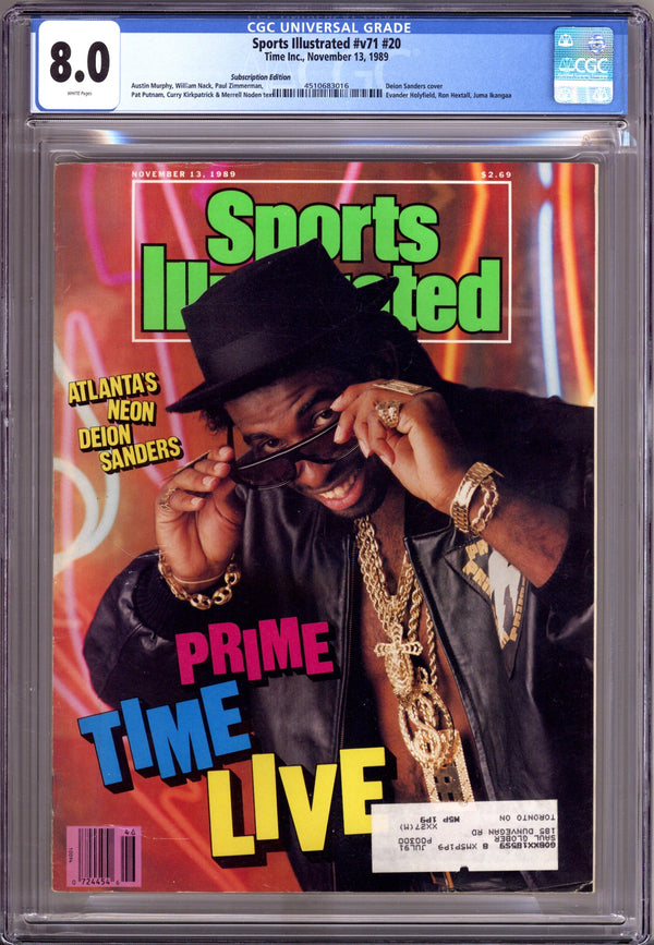 Sports Illustrated Vol 71 20 CGC 9.2 (NM-) (1989) Subscription Variant