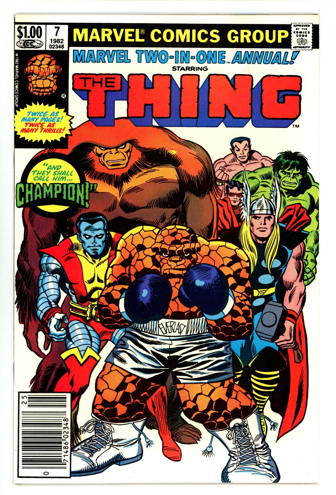 Marvel Two-in-One Annual Vol 1 7 VF/NM (9.0) (1982) Newsstand 