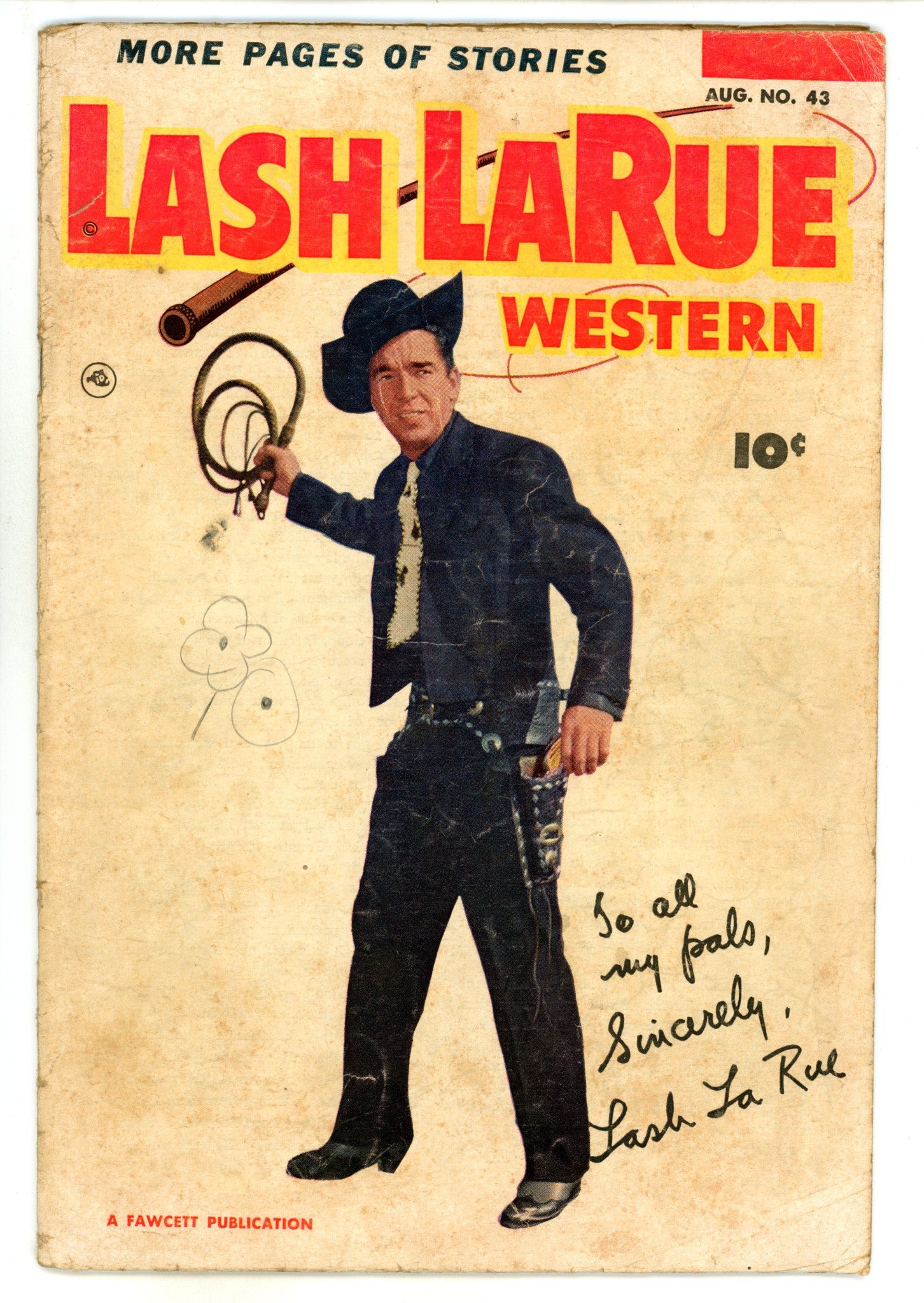 Lash LaRue Western 43 VG- (3.5) (1953) 