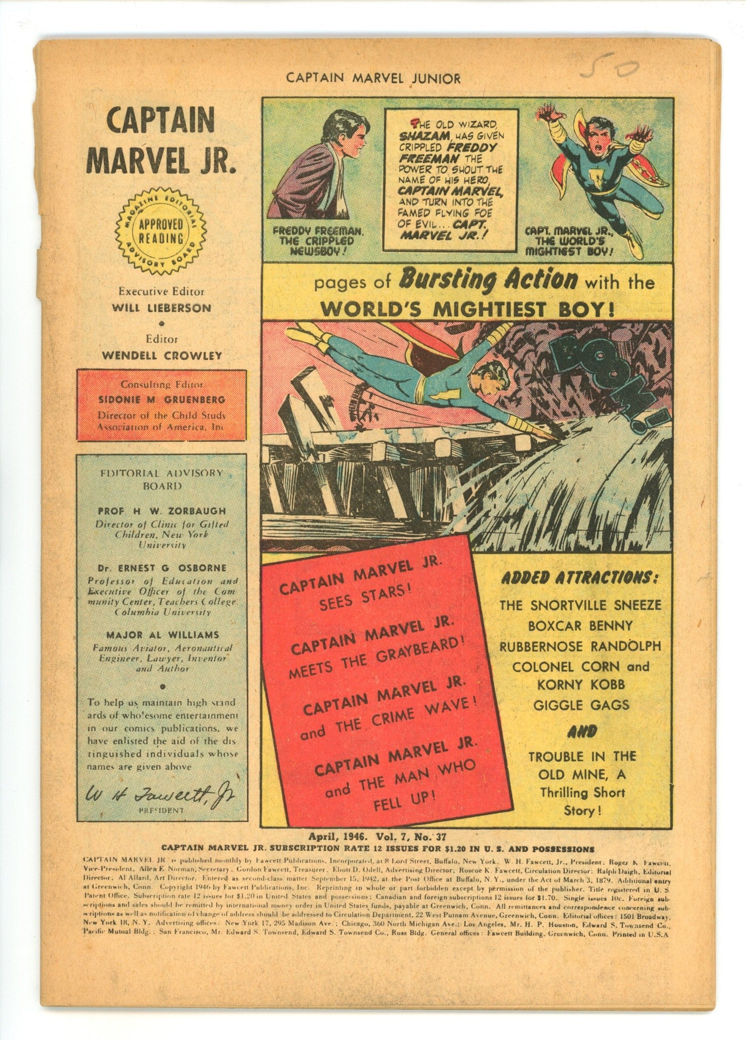 Captain Marvel Jr. 37 Coverless (1946) 