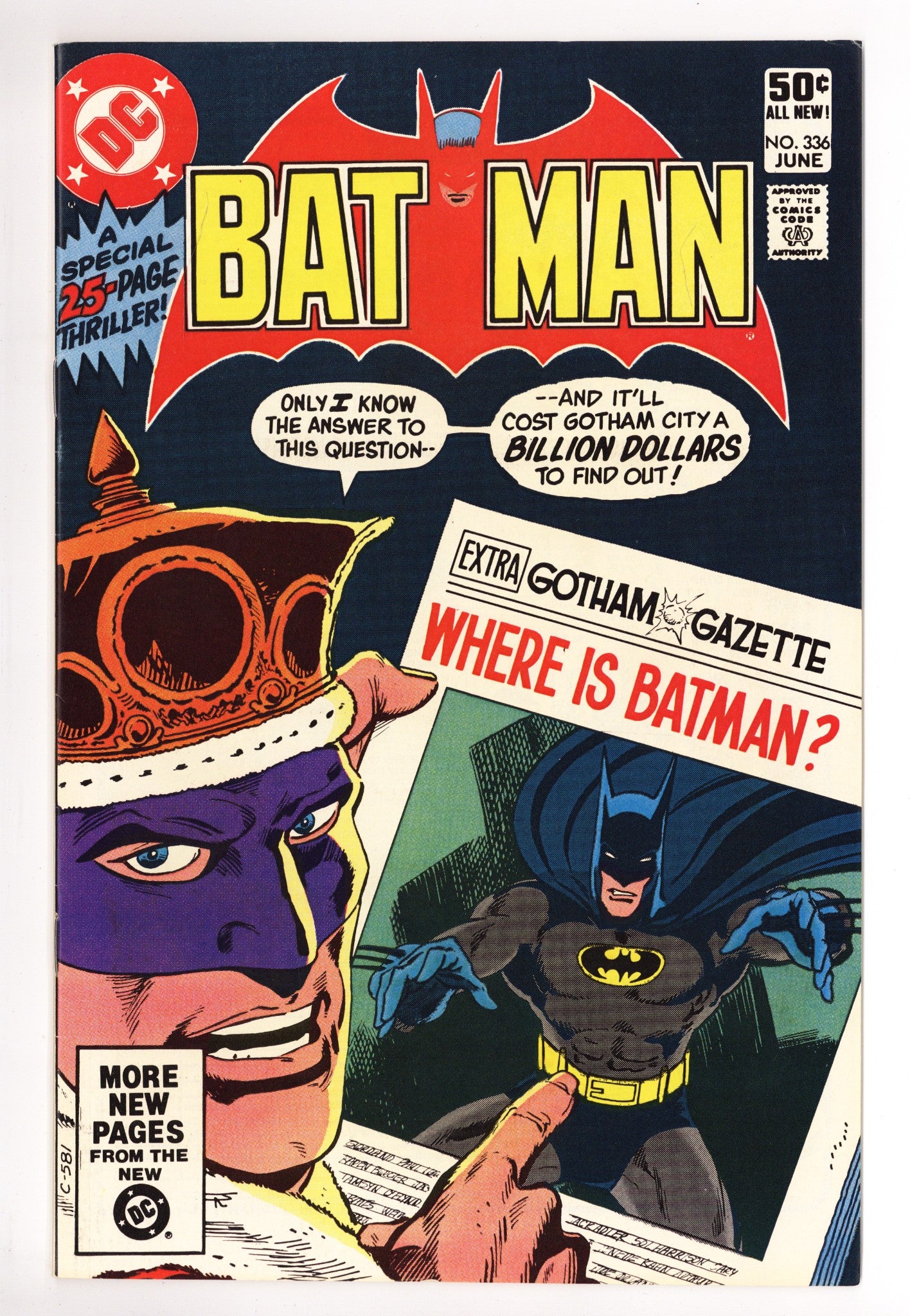 Batman Vol 1 336 Mid Grade (1981) 