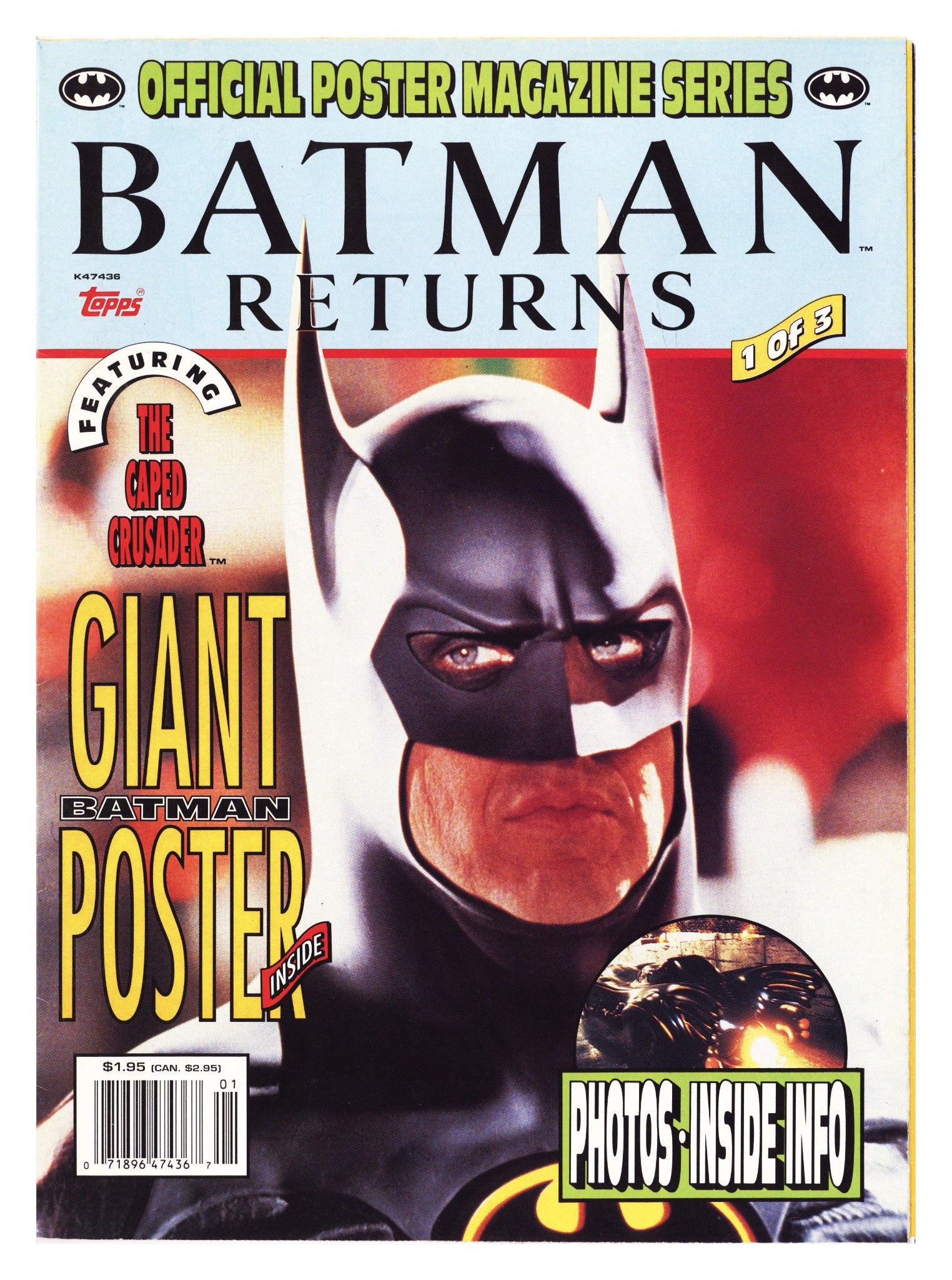 Batman Returns Official Poster Magazine 1 Low Grade (1992) 