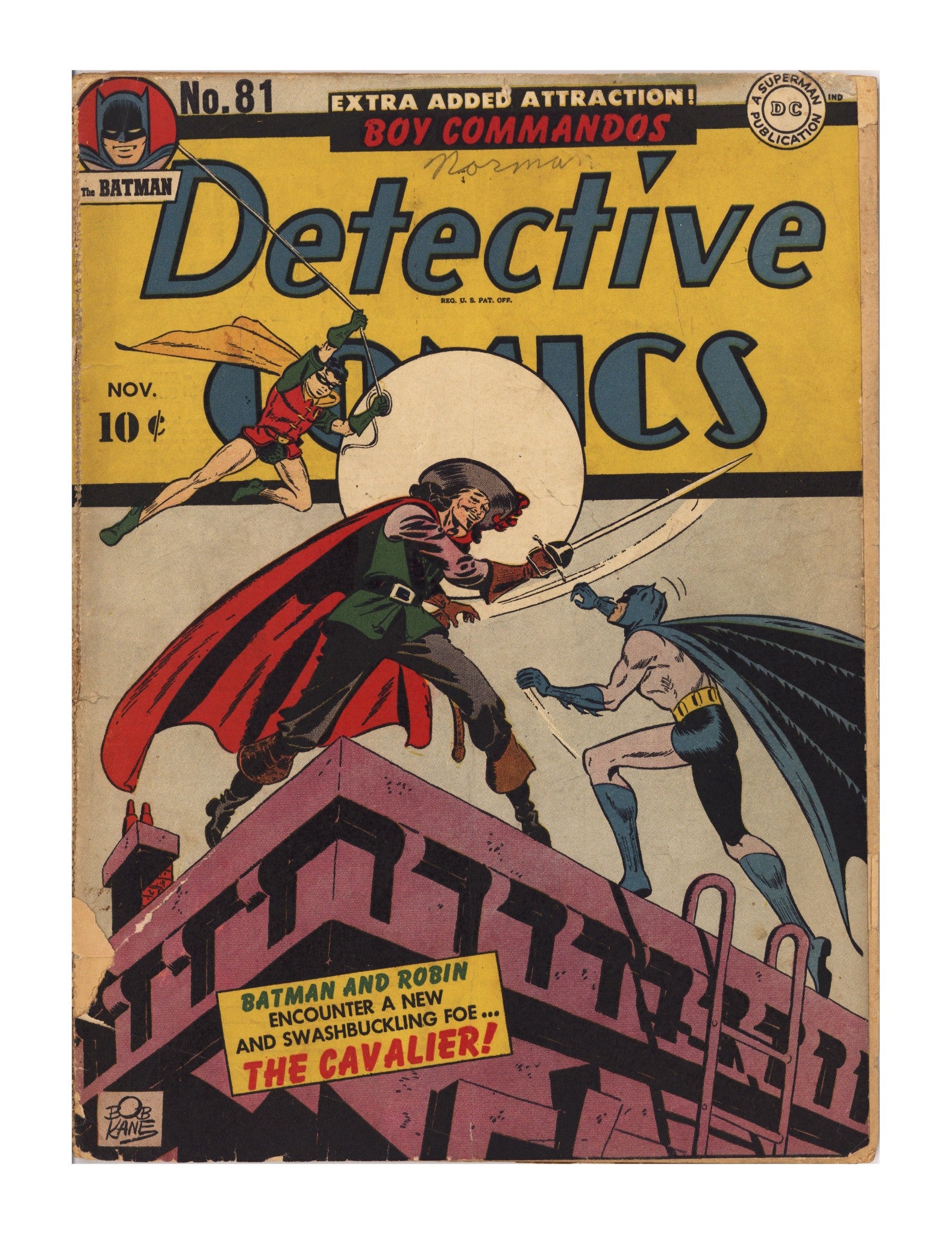 Detective Comics Vol 1 81 FR (1.0) Removed From Bound Volume (1943) 