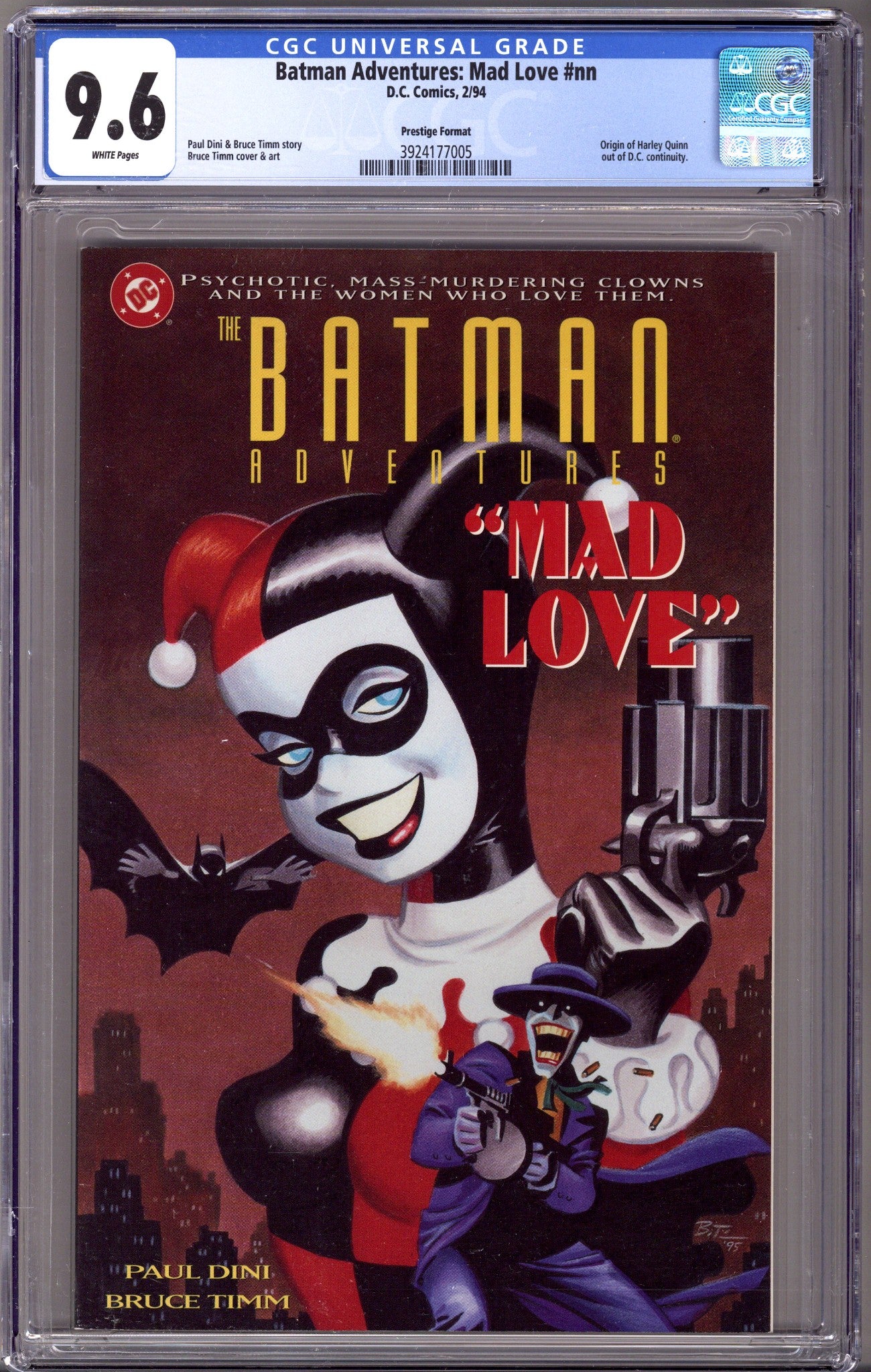 The Batman Adventures: Mad Love [nn] CGC 9.6 (NM+) Prestige Format (1994) 