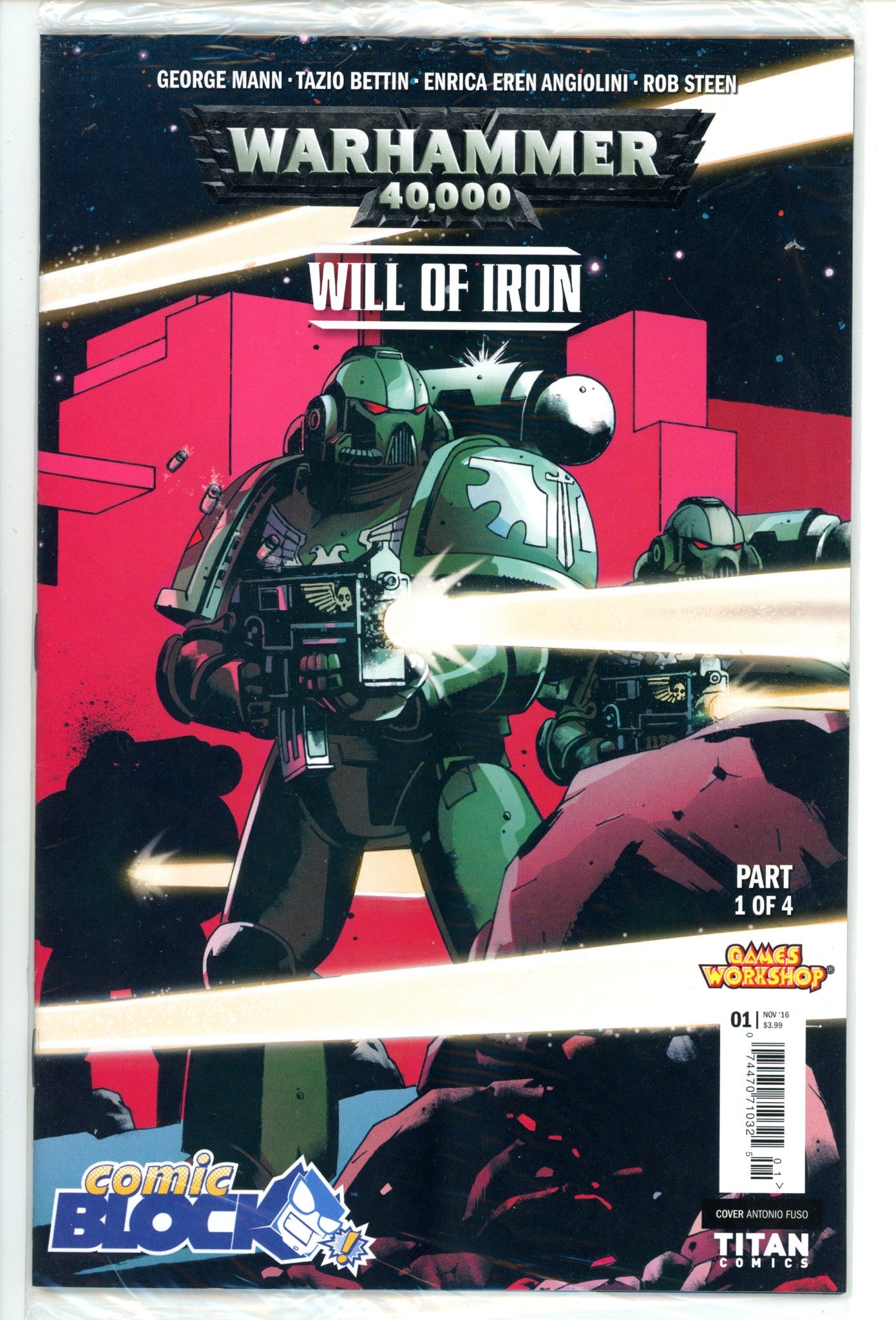 Warhammer 40,000: Will of Iron 1 New, Sealed (2016) Fuso Comic Block Exclusive Variant 