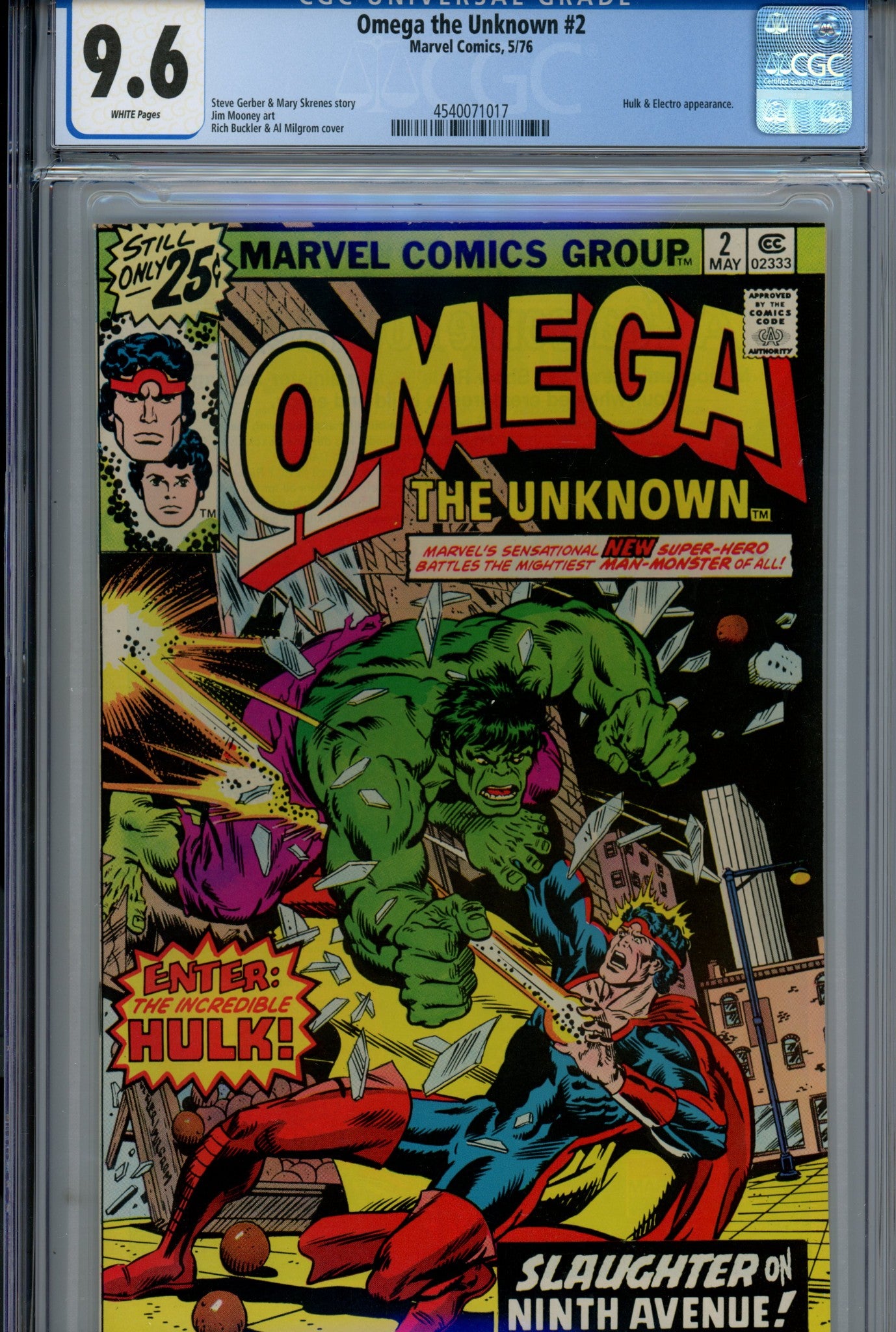 Omega the Unknown Vol 1 2 CGC 9.6 (NM+) (1976) 