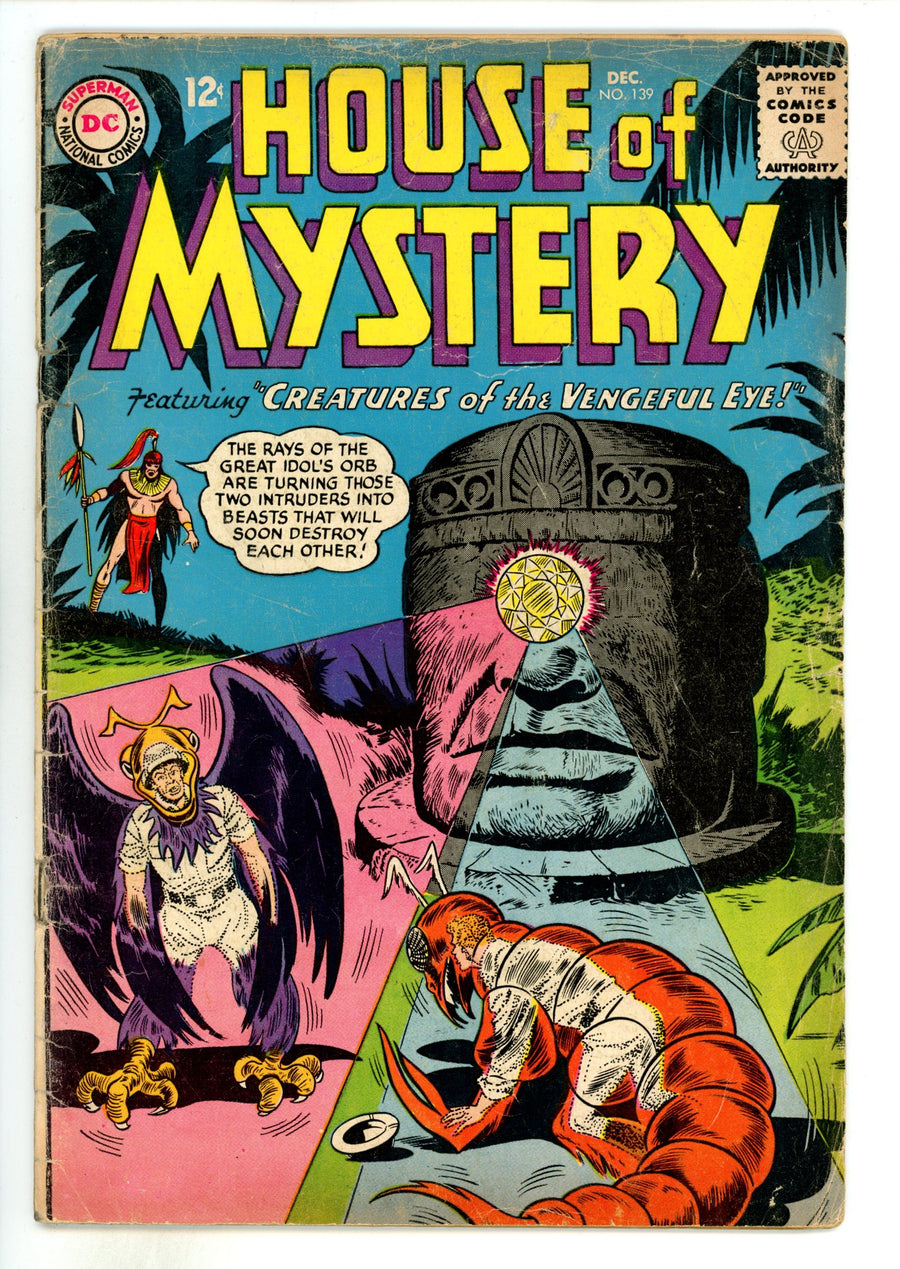 House of Mystery Vol 1 139 GD/VG (3.0) Interior Cover Tape (1963) 