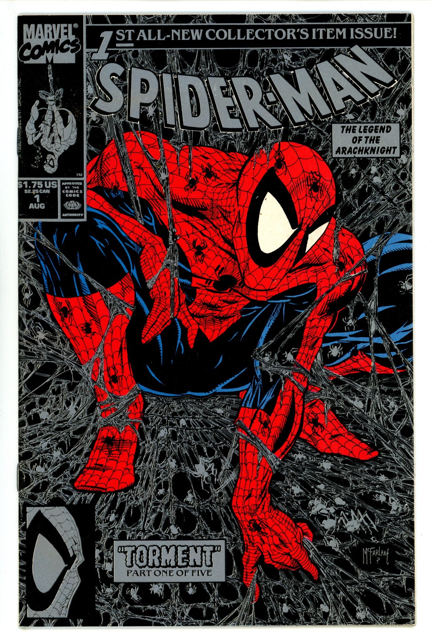 Spider-Man Vol 1 1 VF+ (8.5) Silver (1990) Variant 