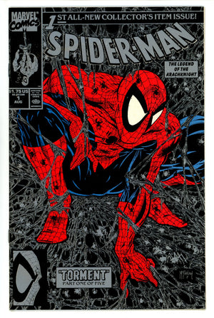Spider-Man Vol 1 1 VF+ (8.5) Silver (1990) Variant