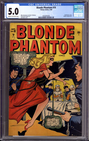 Blonde Phantom Comics 19 CGC 5.0 (VG/FN) (1948)
