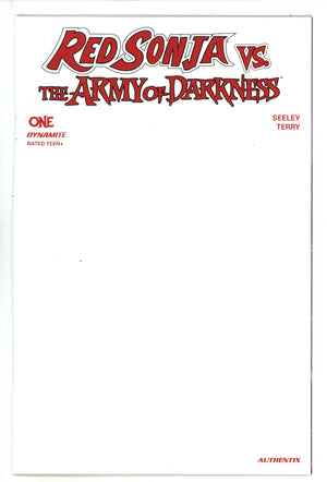 Red Sonja Vs Army Of Darkness 1 Blank Variant (1900)