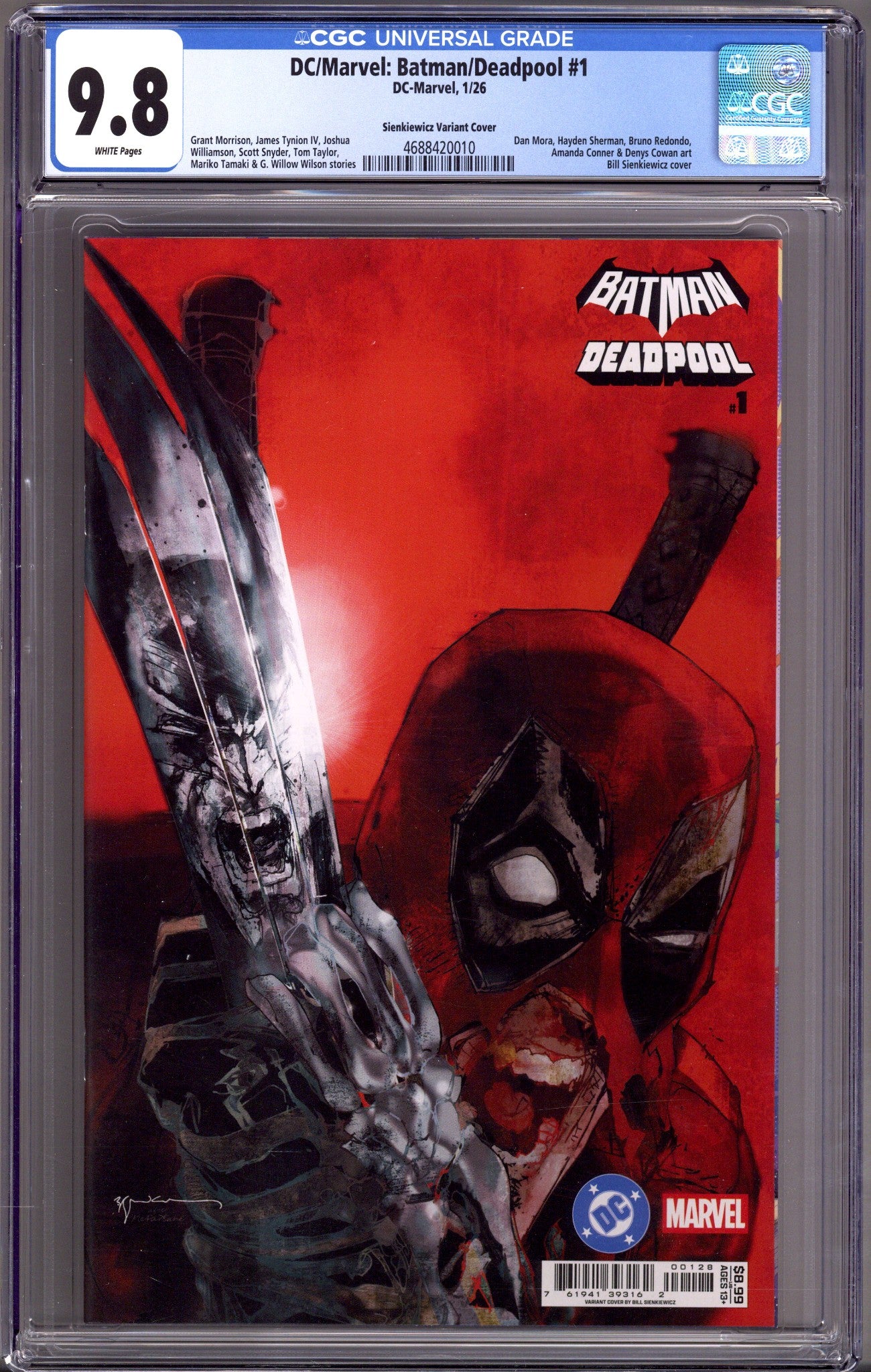 DC/Marvel: Batman/Deadpool 1 CGC 9.8 (NM/M) (2026) Sienkiewicz Variant 