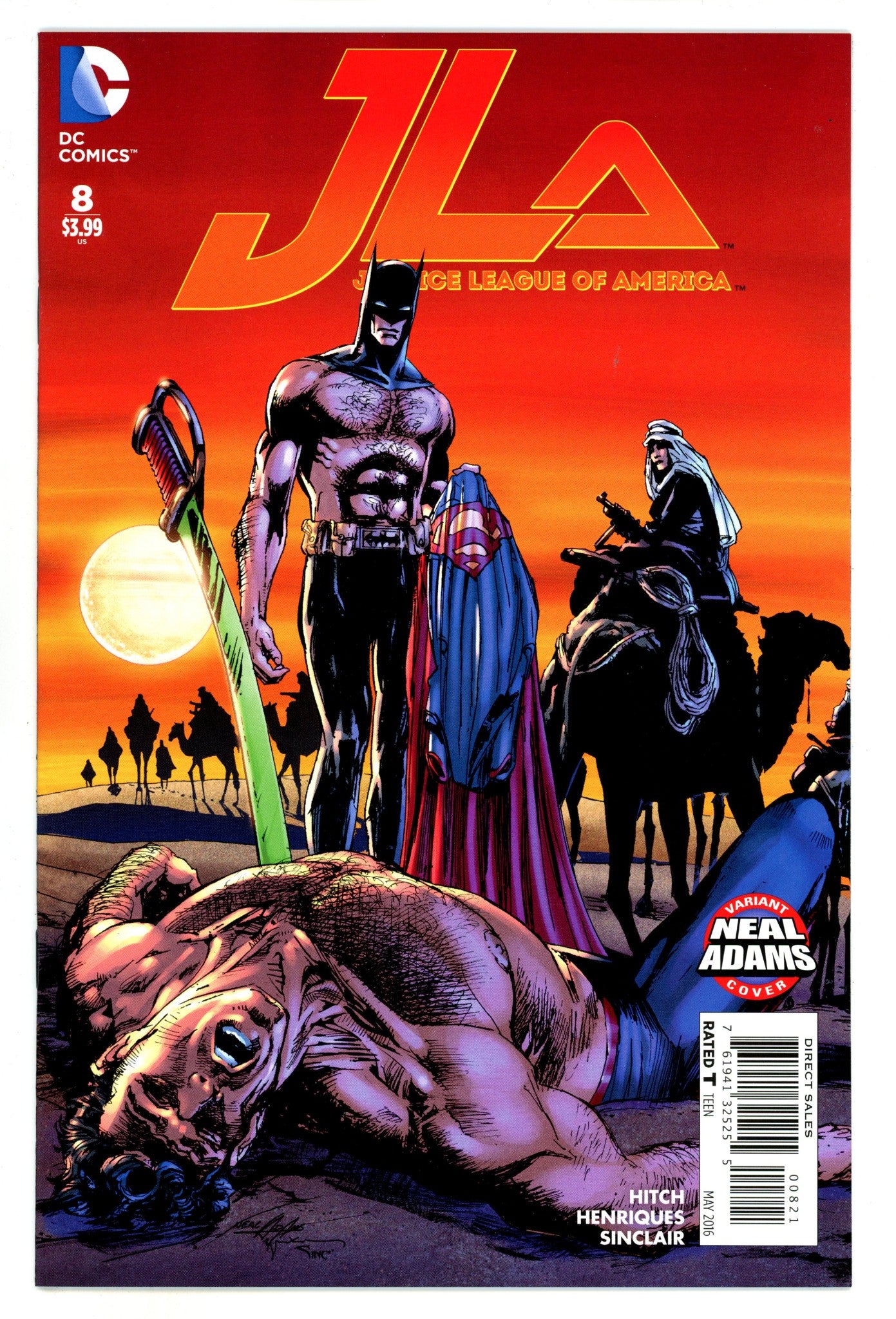 Justice League of America Vol 4 8 High Grade (2016) Adams Variant 