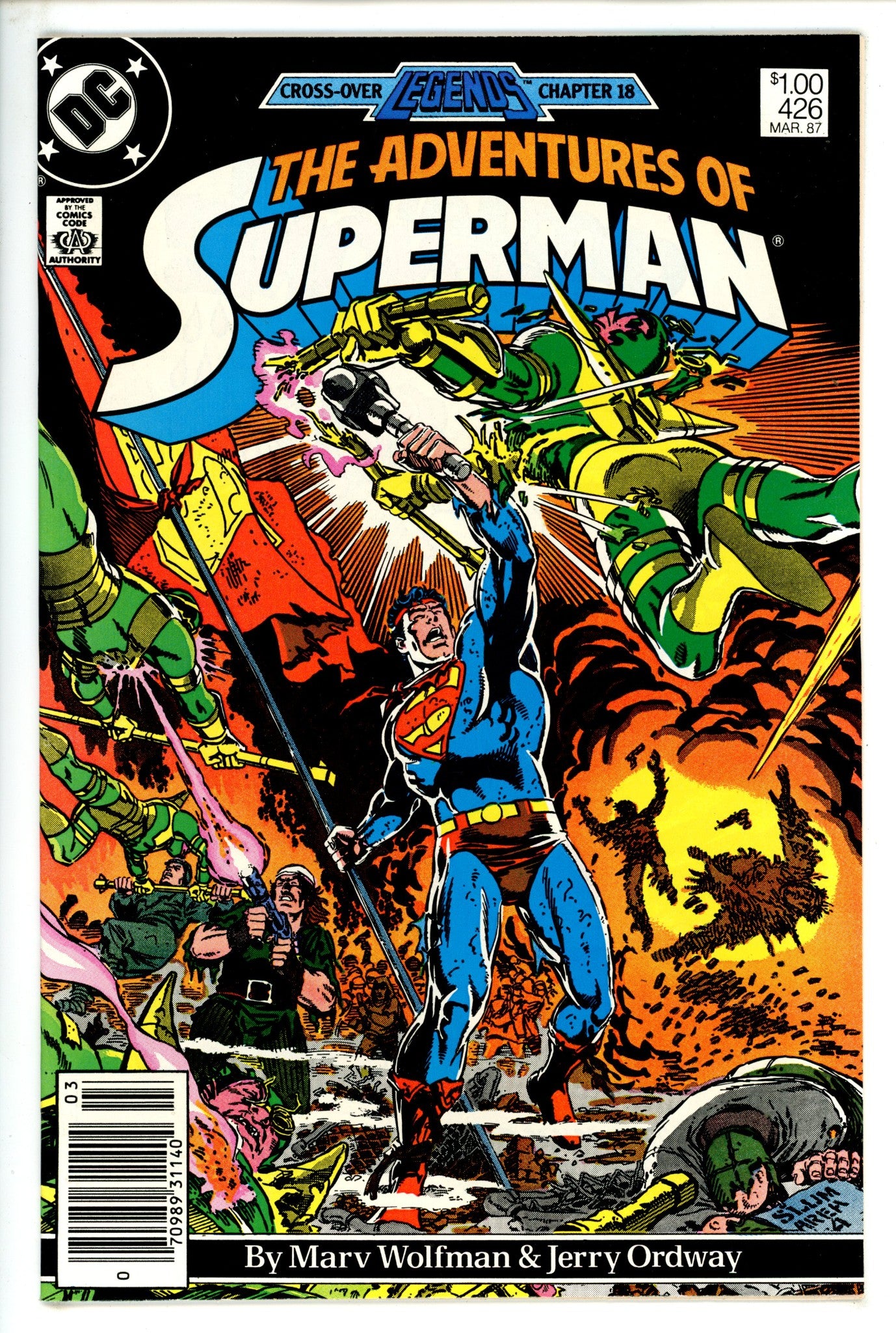 Adventures of Superman Vol 1 426 Canadian Variant VF/NM (1987)