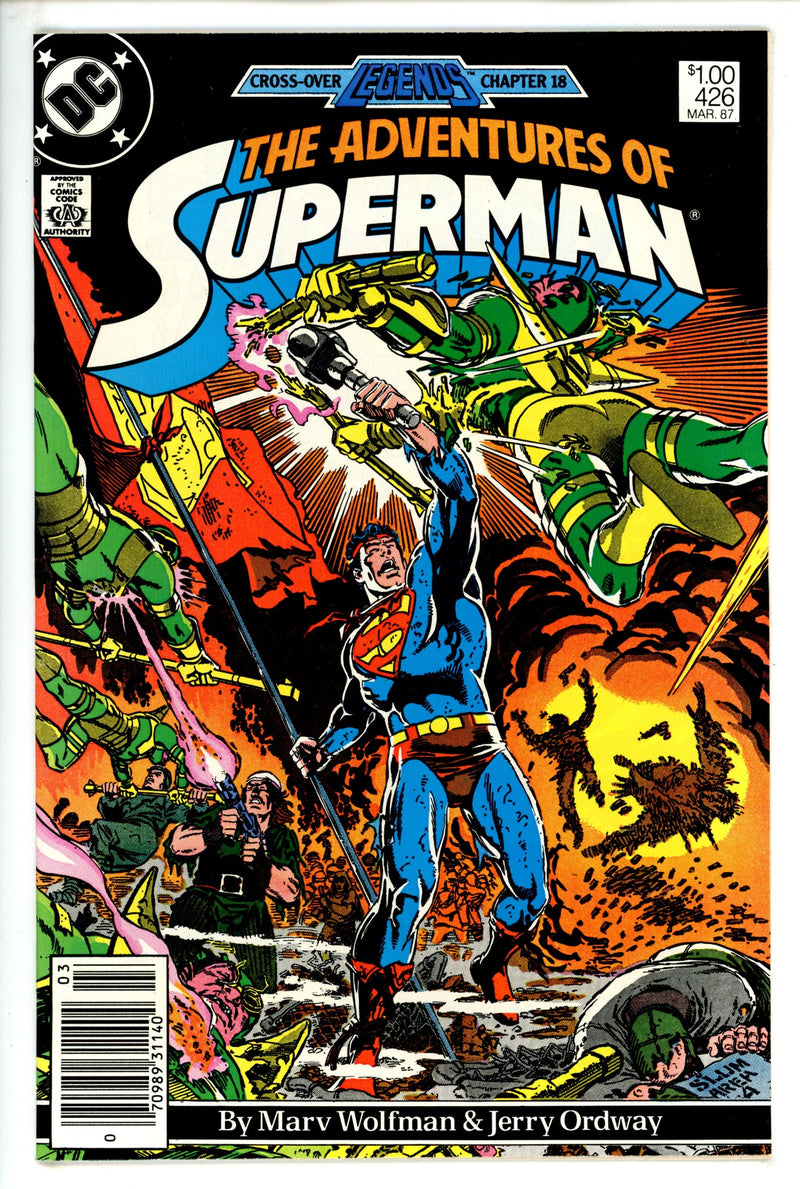 Adventures of Superman Vol 1 426 Canadian Variant VF/NM (1987)