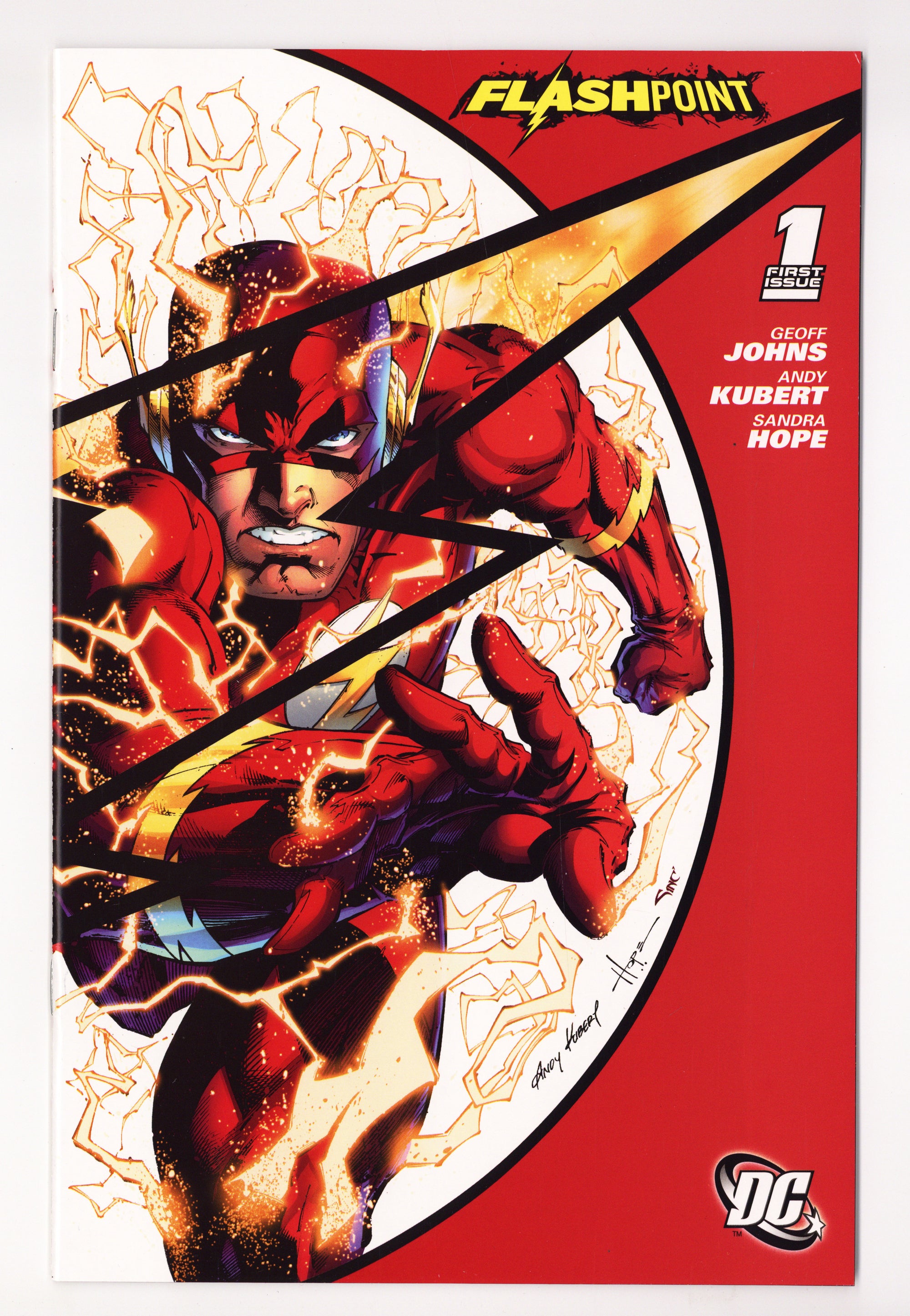 Flashpoint Vol 2 1 VF (8.0) (2011) Kubert Exclusive Variant Signed x2 Back Cover Geoff Johns & Andy Kubert 
