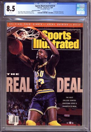 Sports Illustrated Vol 74 2 CGC 8.5 (VF+)   (1991) Subscription   Variant