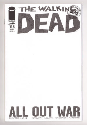 The Walking Dead 115 High Grade (2013) Blank Variant