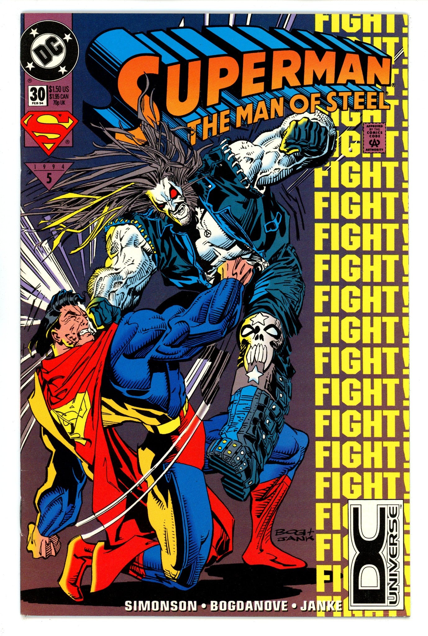 Superman: The Man of Steel 30 FN/VF (7.0) DC Universe Logo (1994) Variant 