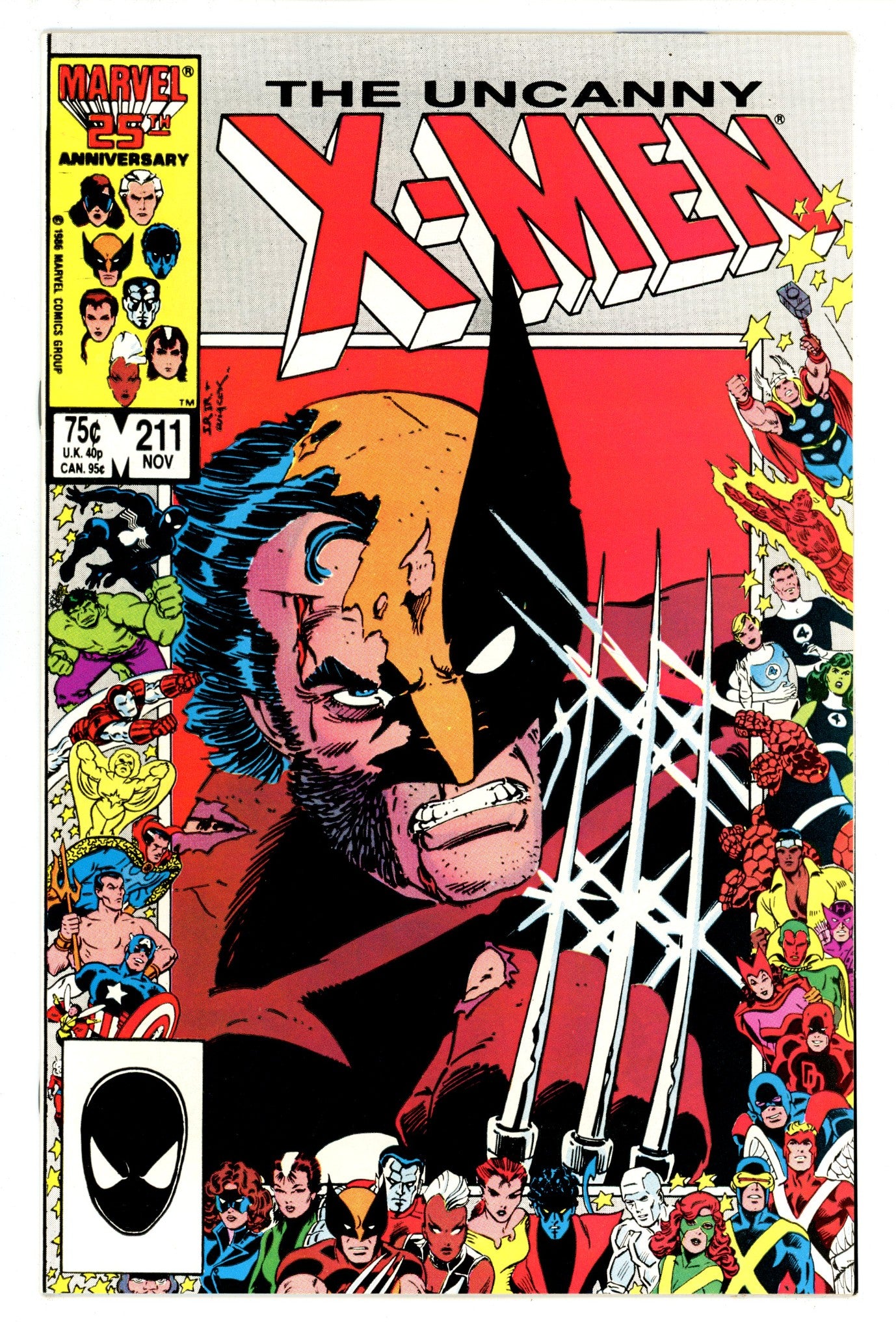 The Uncanny X-Men Vol 1 211 VF- (7.5) (1986) 