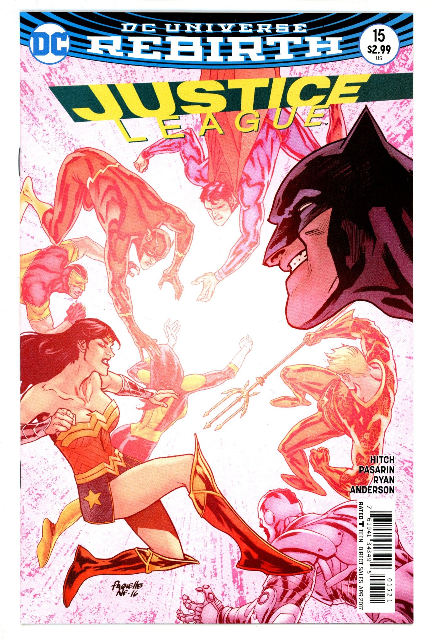 Justice League Vol 2 15 High Grade (2017) Paquette Variant 