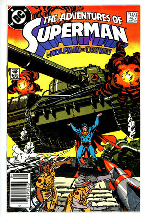Adventures of Superman Vol 1 427 Canadian Variant VF+ (1987)