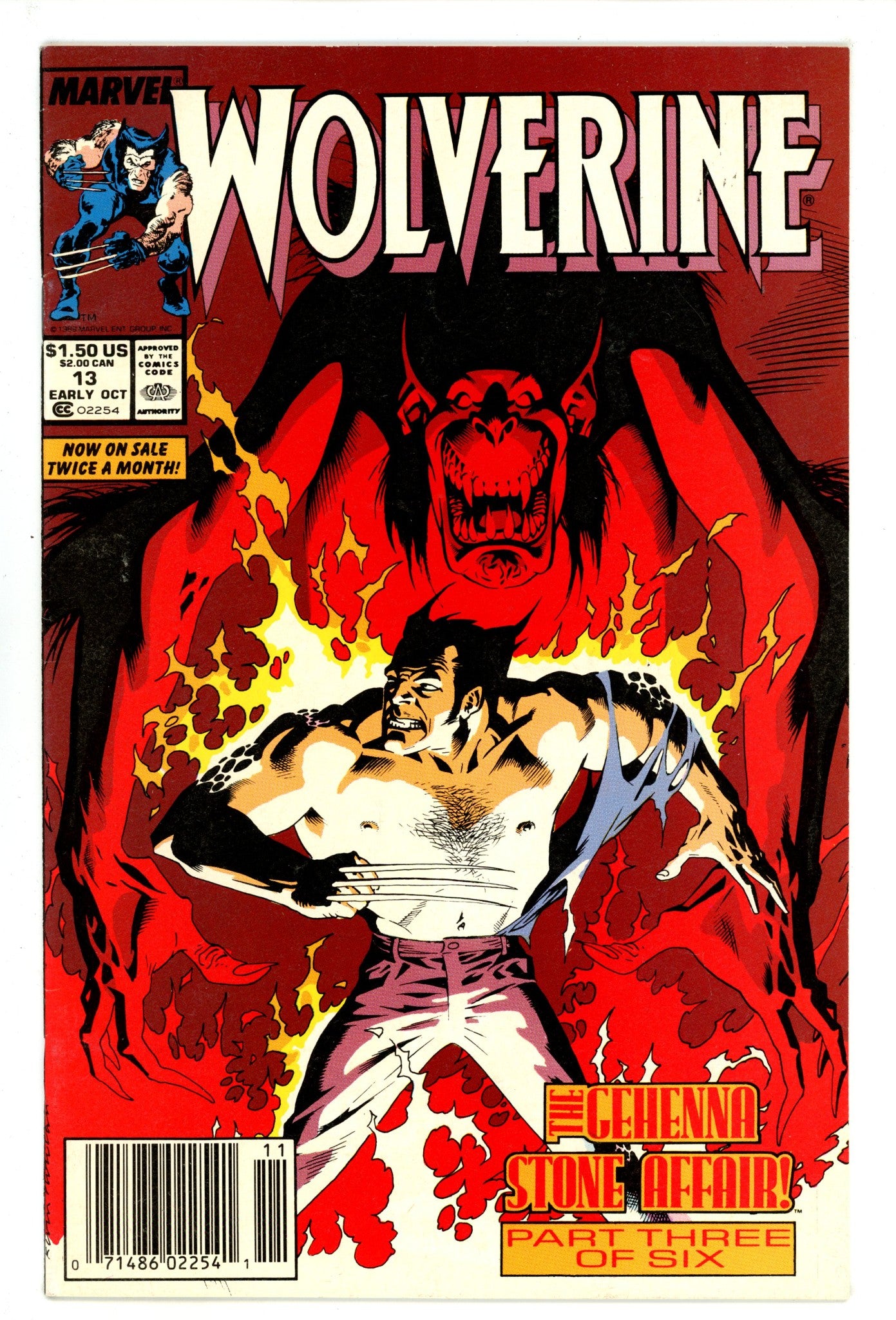 Wolverine Vol 2 13 Mid Grade (1989) Newsstand 