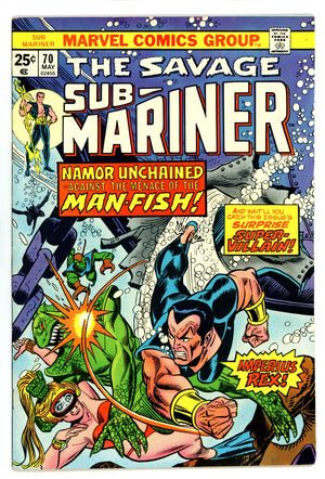Sub-Mariner Vol 1 70 FN+ (6.5) (1974)