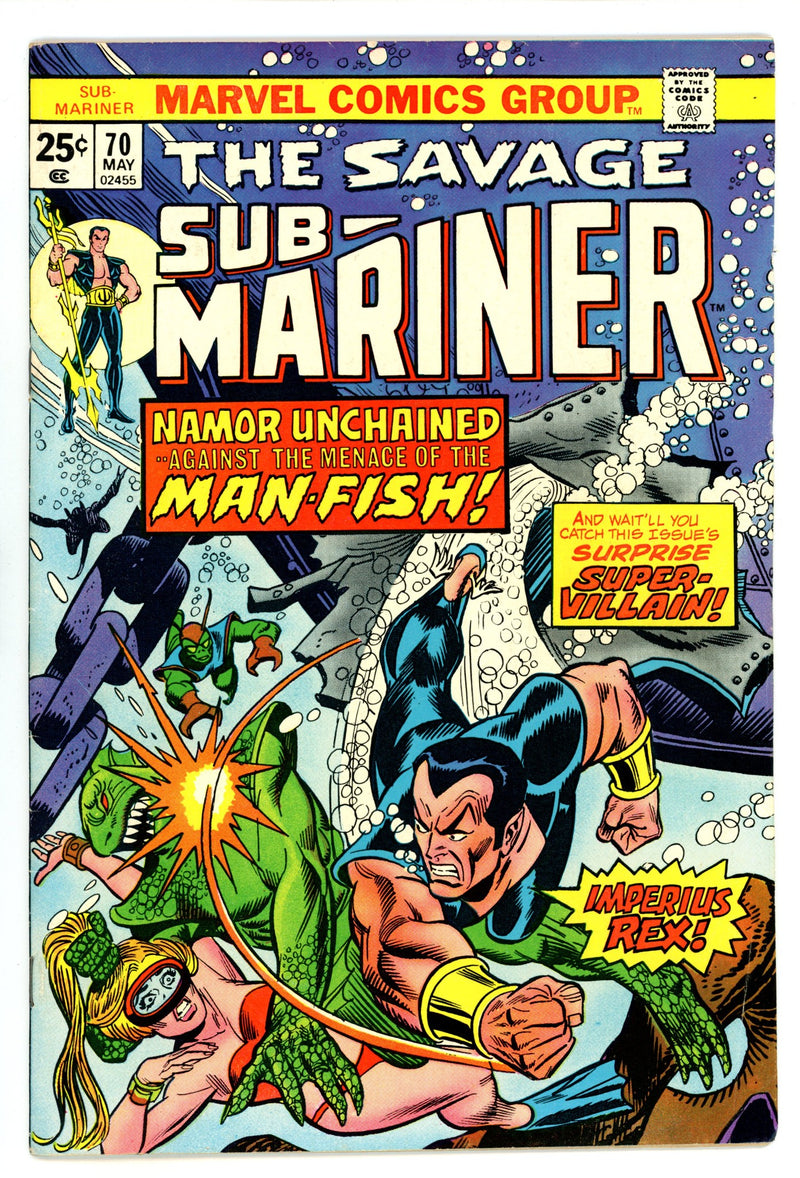 Sub-Mariner Vol 1 70 FN+ (6.5) (1974) 