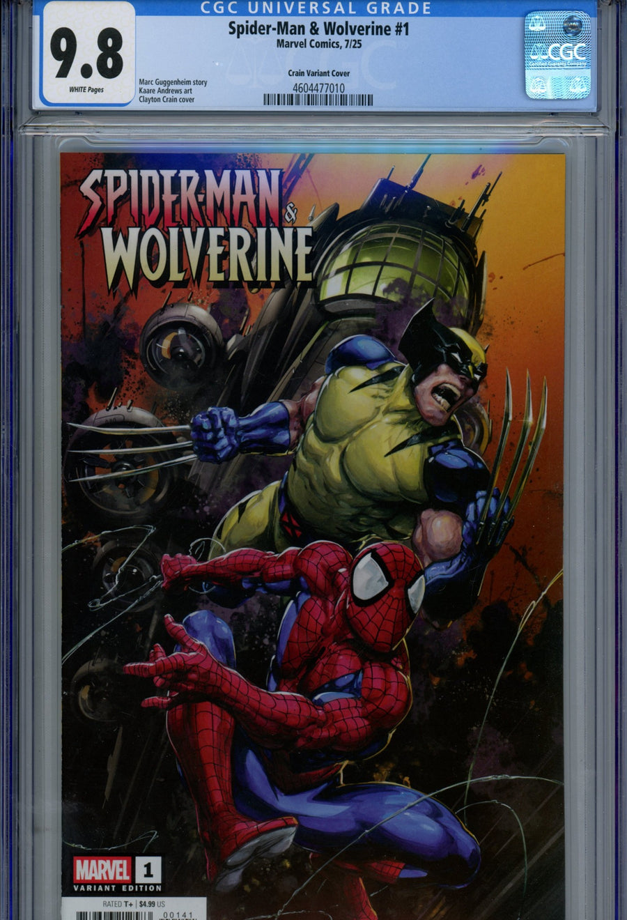 Spider-Man & Wolverine 1 CGC 9.8 (NM/M) (2025) Crain Variant 