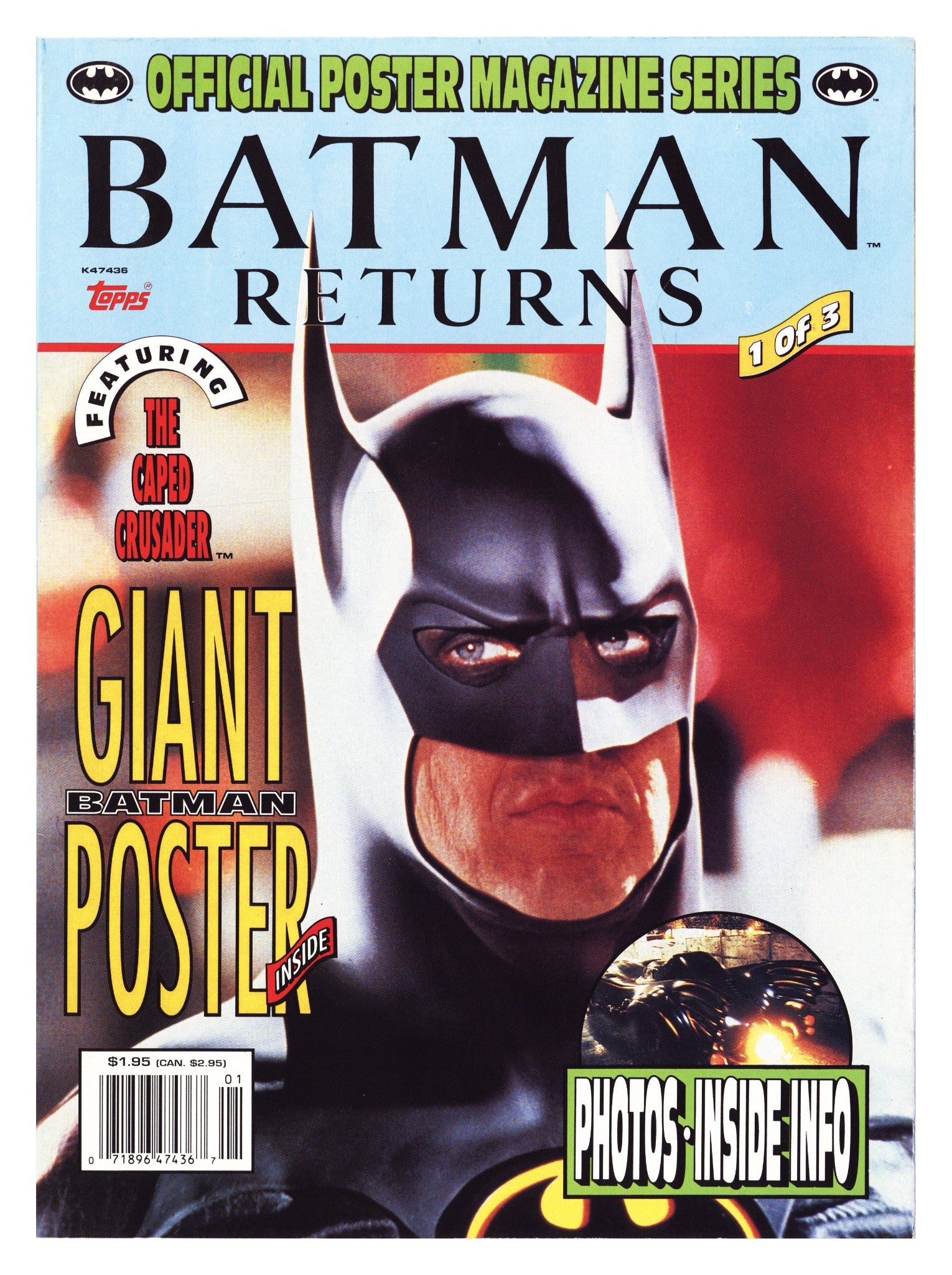 Batman Returns Official Poster Magazine 1 Mid Grade (1992) 