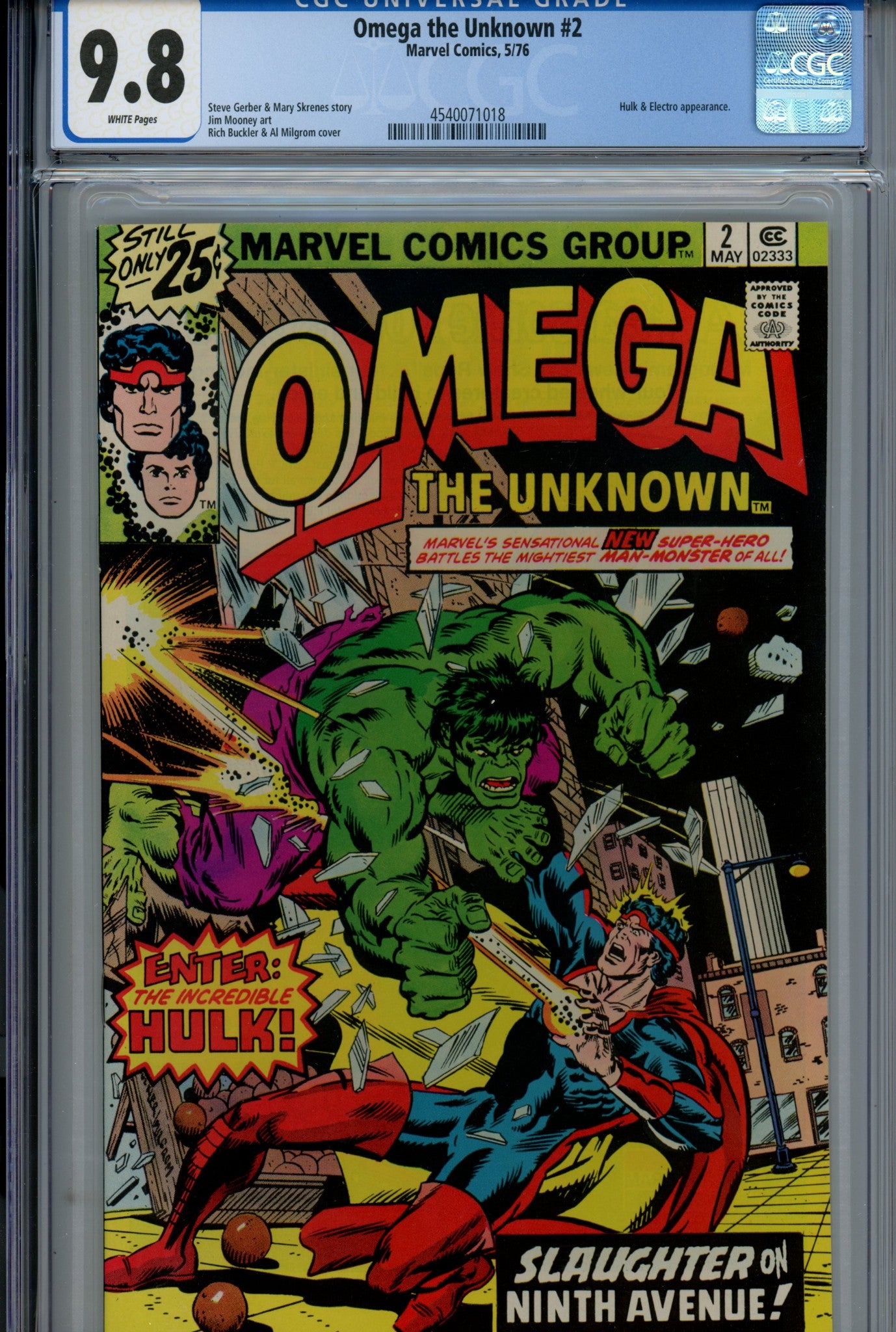 Omega the Unknown Vol 1 2 CGC 9.8 (NM/M) (1976) 