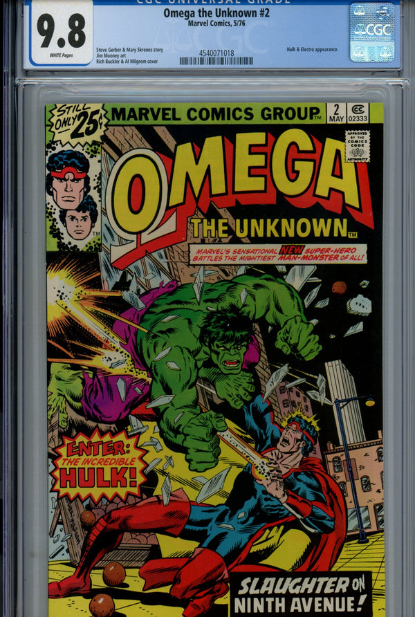 Omega the Unknown Vol 1 2 CGC 9.8 (NM/M) (1976)