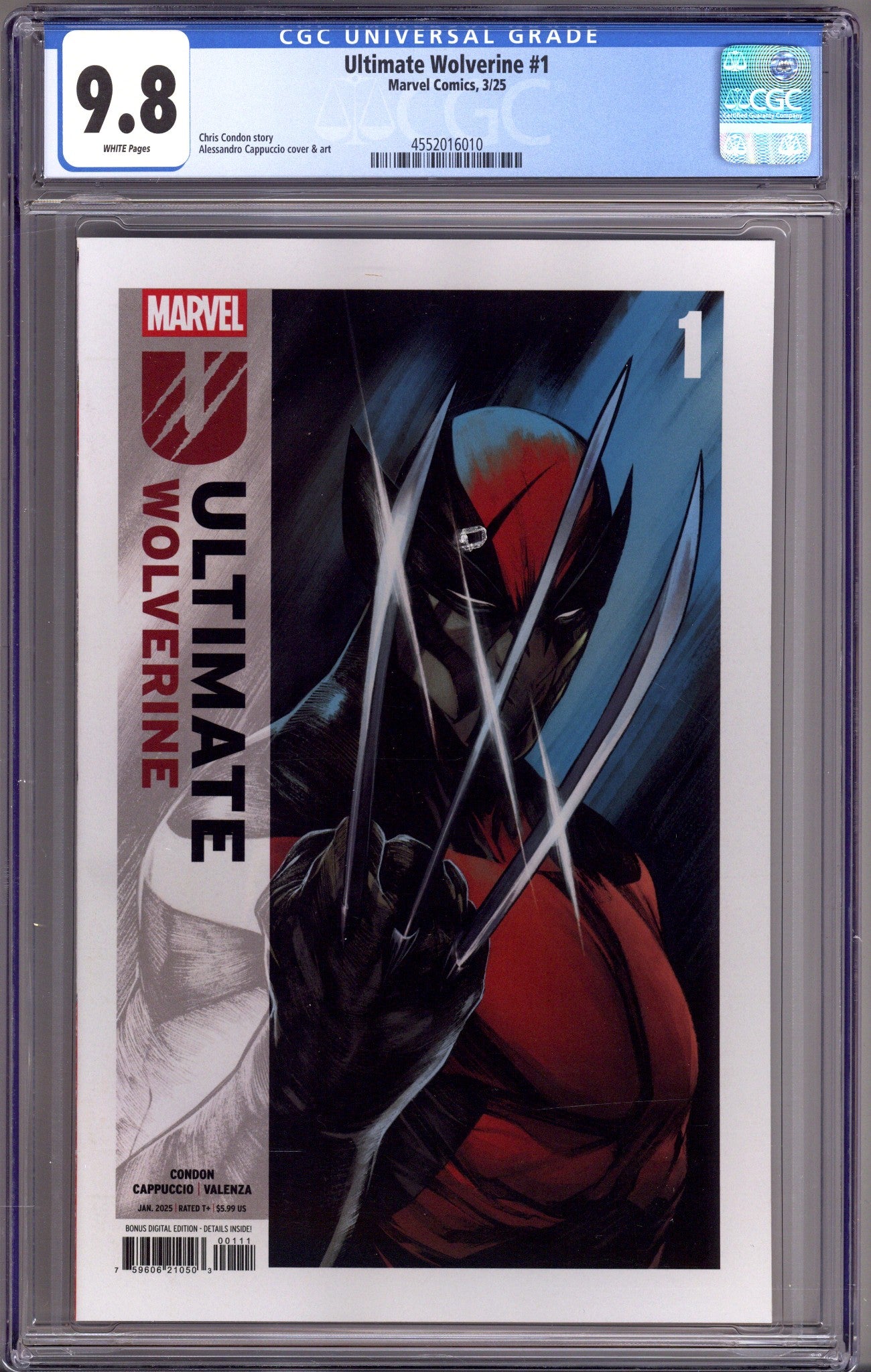 Ultimate Wolverine 1 CGC 9.8 (NM/M) (2025) 