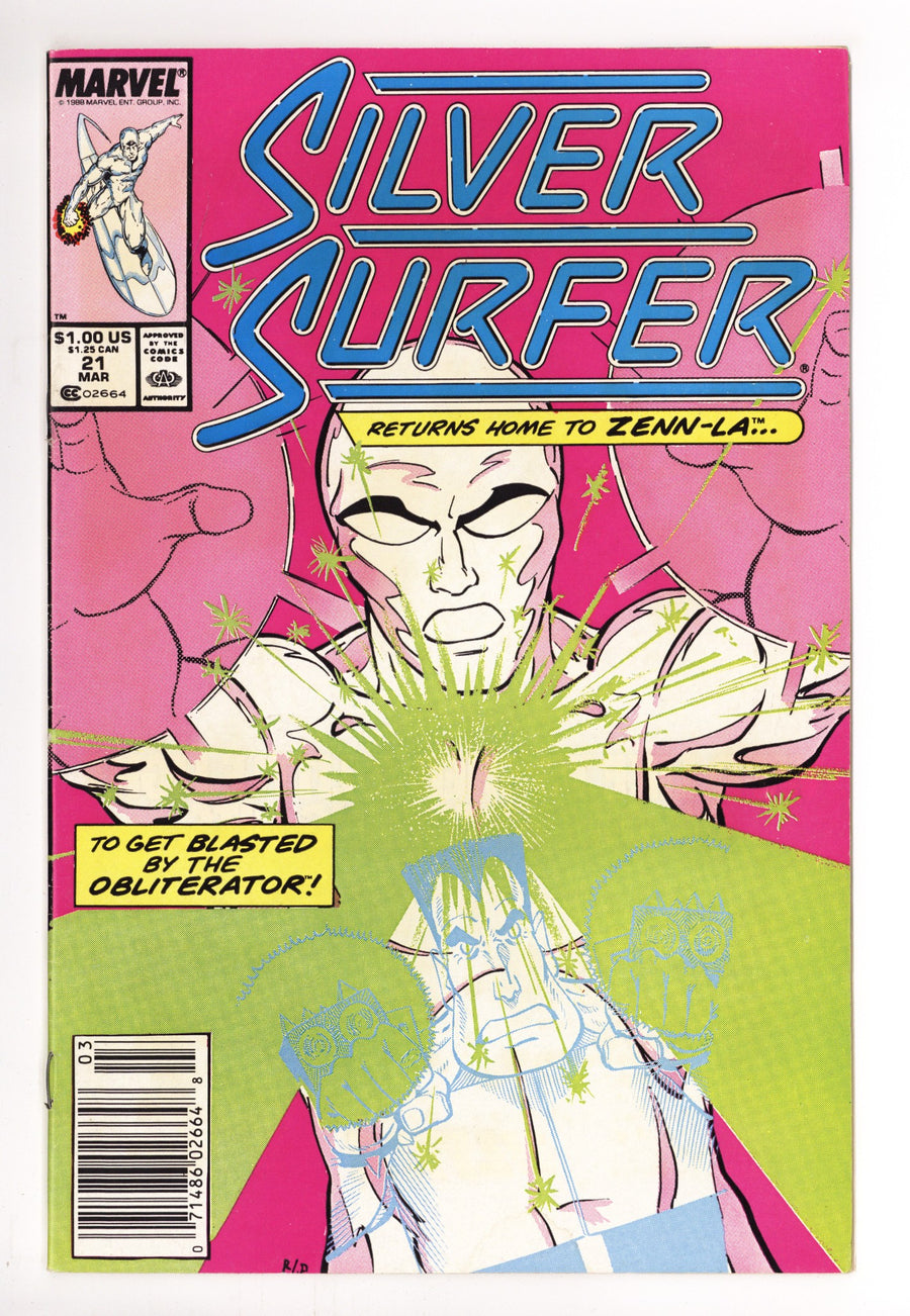 Silver Surfer Vol 3 21 Mid Grade (1989) Newsstand 