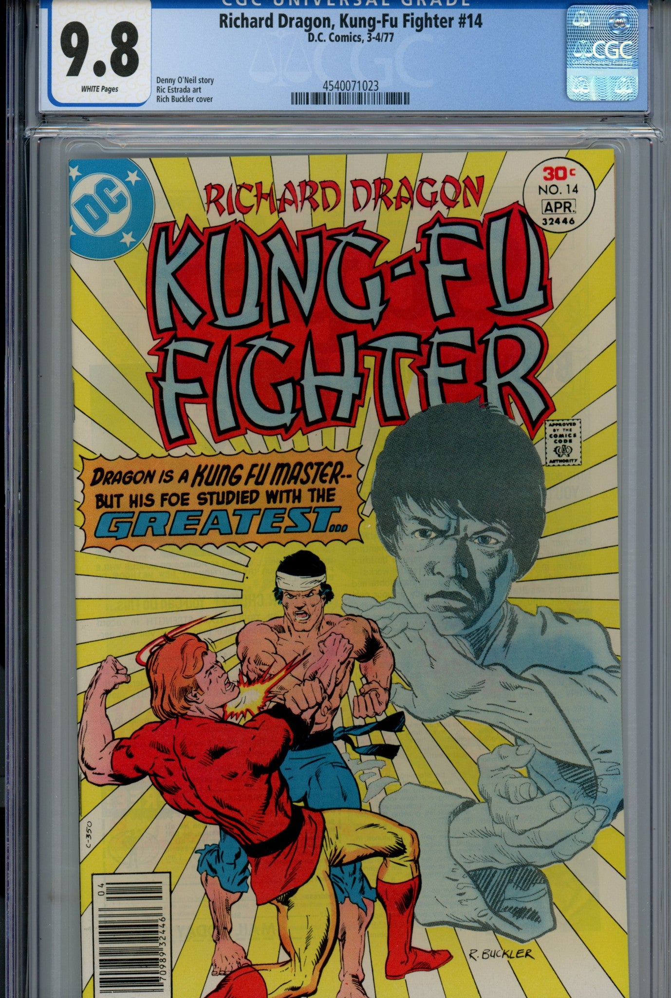 Richard Dragon, Kung-Fu Fighter 14 CGC 9.8 (NM/M) (1977) 