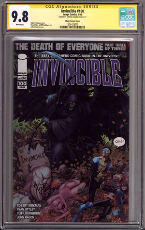 Invincible 100 CGC 9.8 (NM/M) (2013) Adams Variant Signed x1 Cover Art Adams