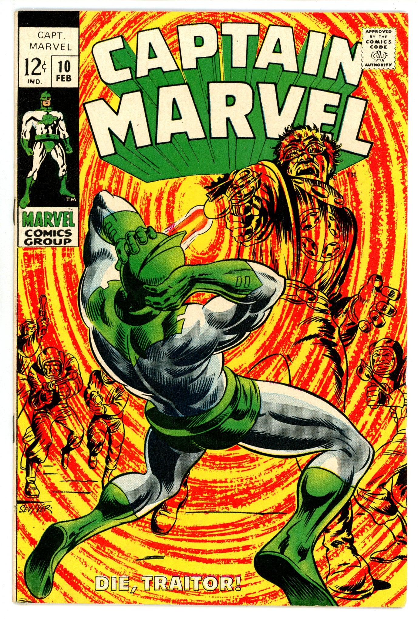 Captain Marvel Vol 1 10  FN/VF (7.0)  (1969)   