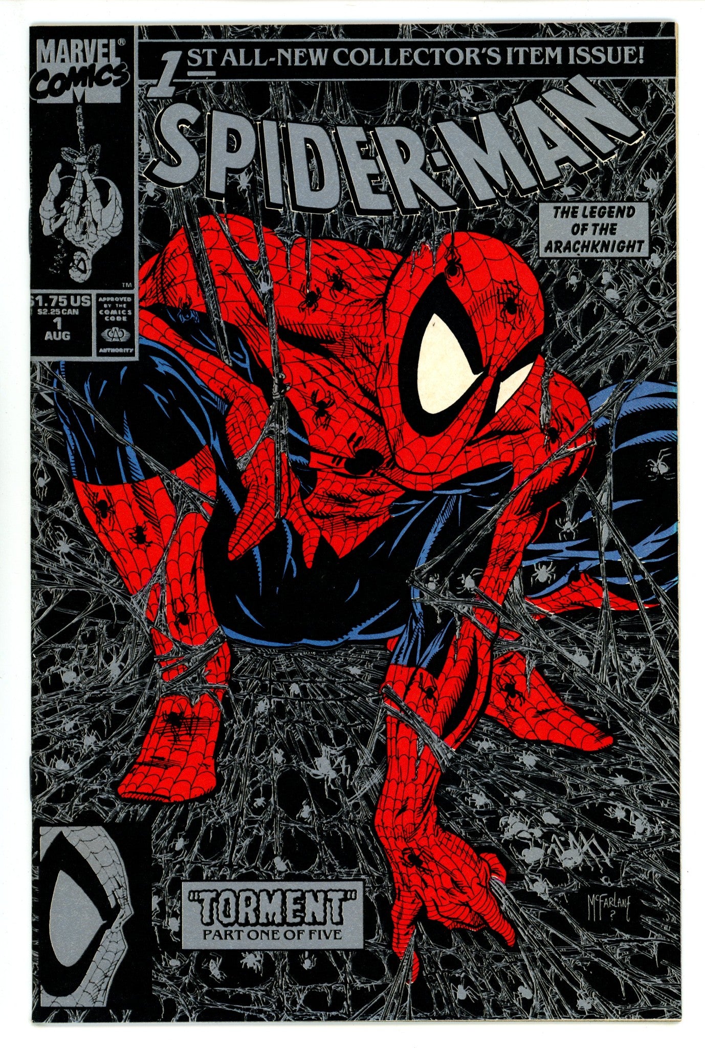 Spider-Man Vol 1 1 NM- (9.2) Silver (1990) Variant 