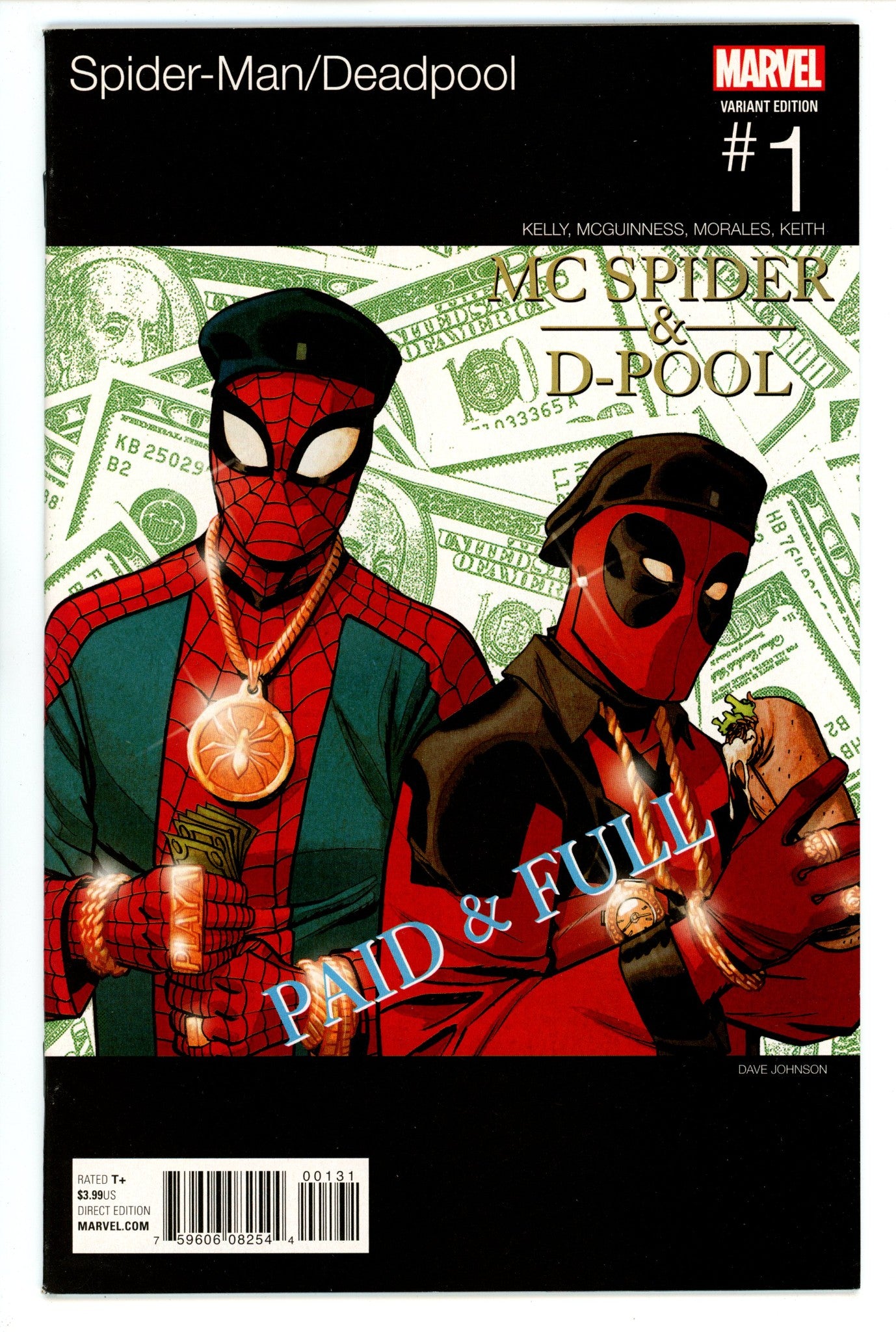 Spider-Man / Deadpool 1 VF/NM (9.0) (2016) Johnson Hip-Hop Variant 
