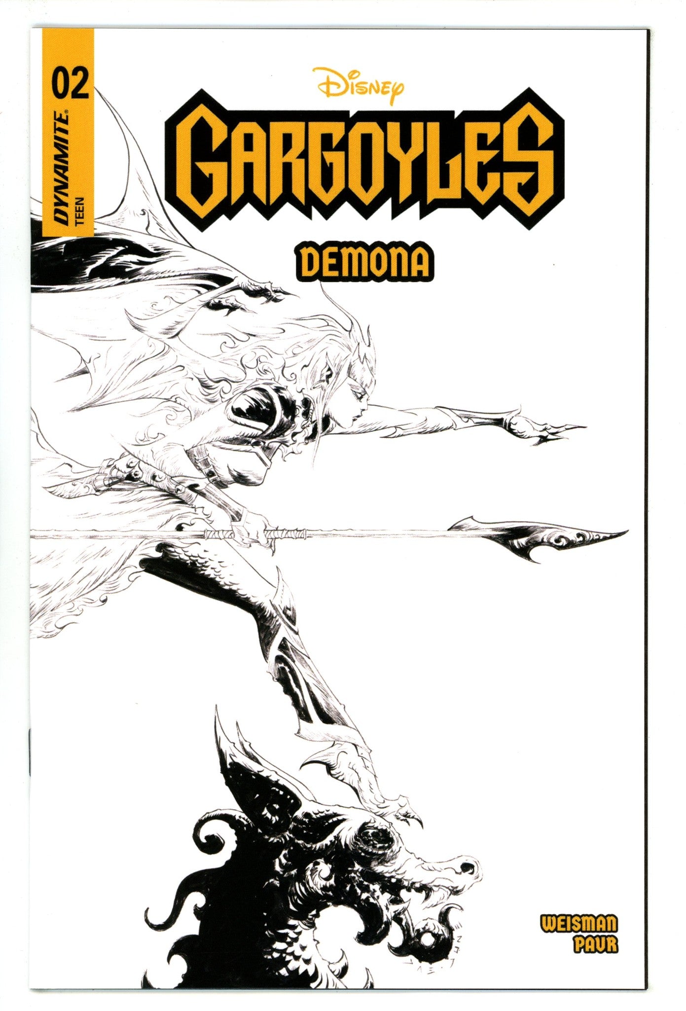 Gargoyles Demona 2 Lee B&W Incentive (2025)