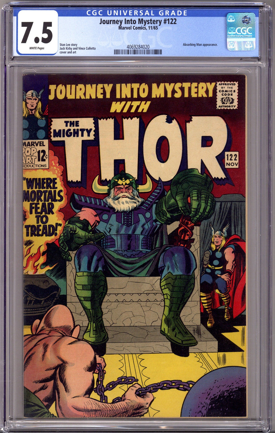 Journey into Mystery Vol 1 122 CGC 7.5 (VF-) (1965)
