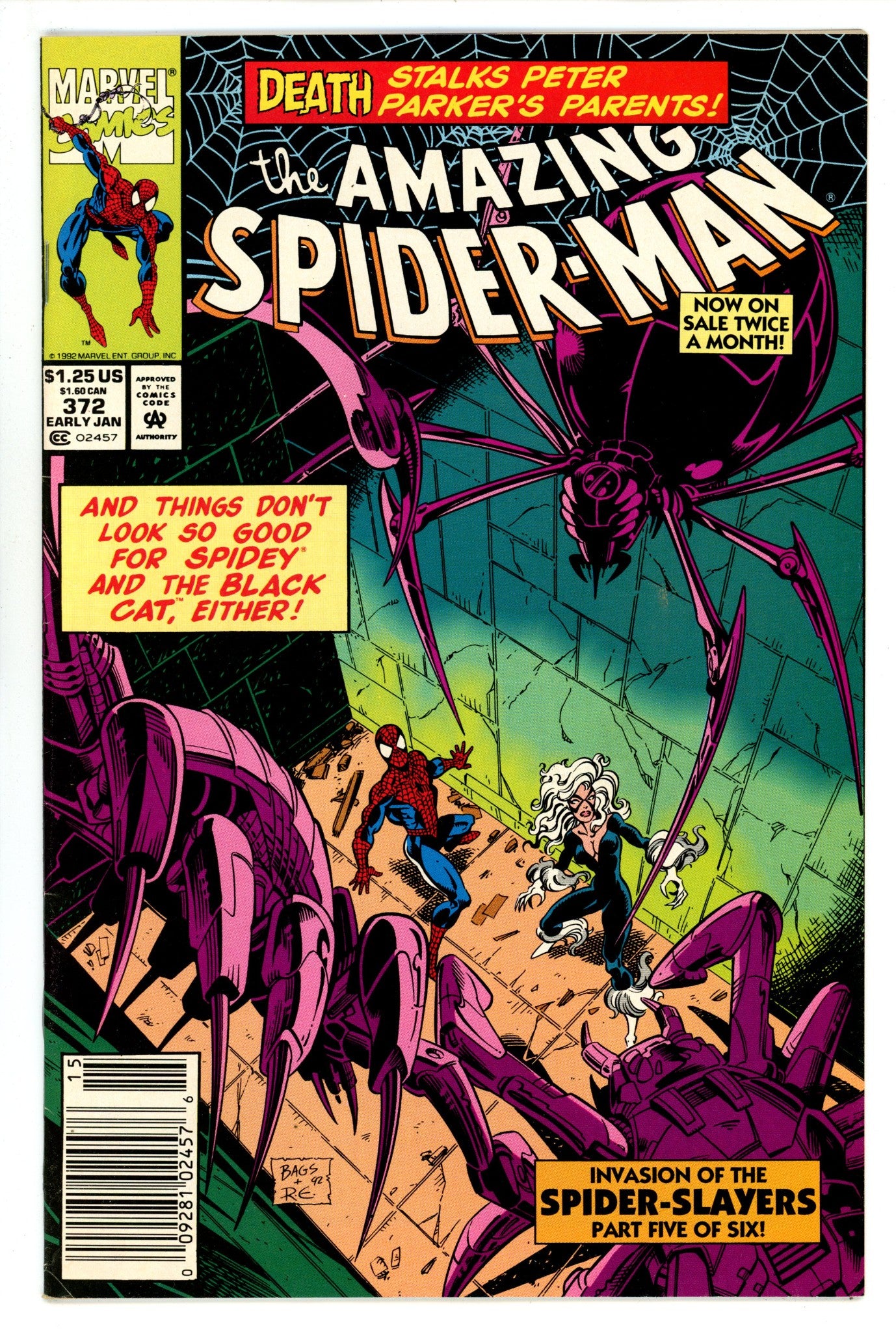 The Amazing Spider-Man Vol 1 372 FN/VF (7.0) (1993) Newsstand 