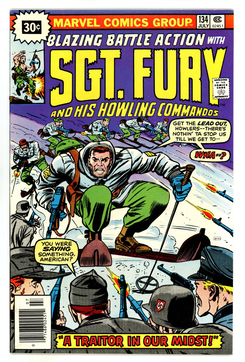 Sgt. Fury and His Howling Commandos  134  FN- (5.5) 30c Variant  (1976)  