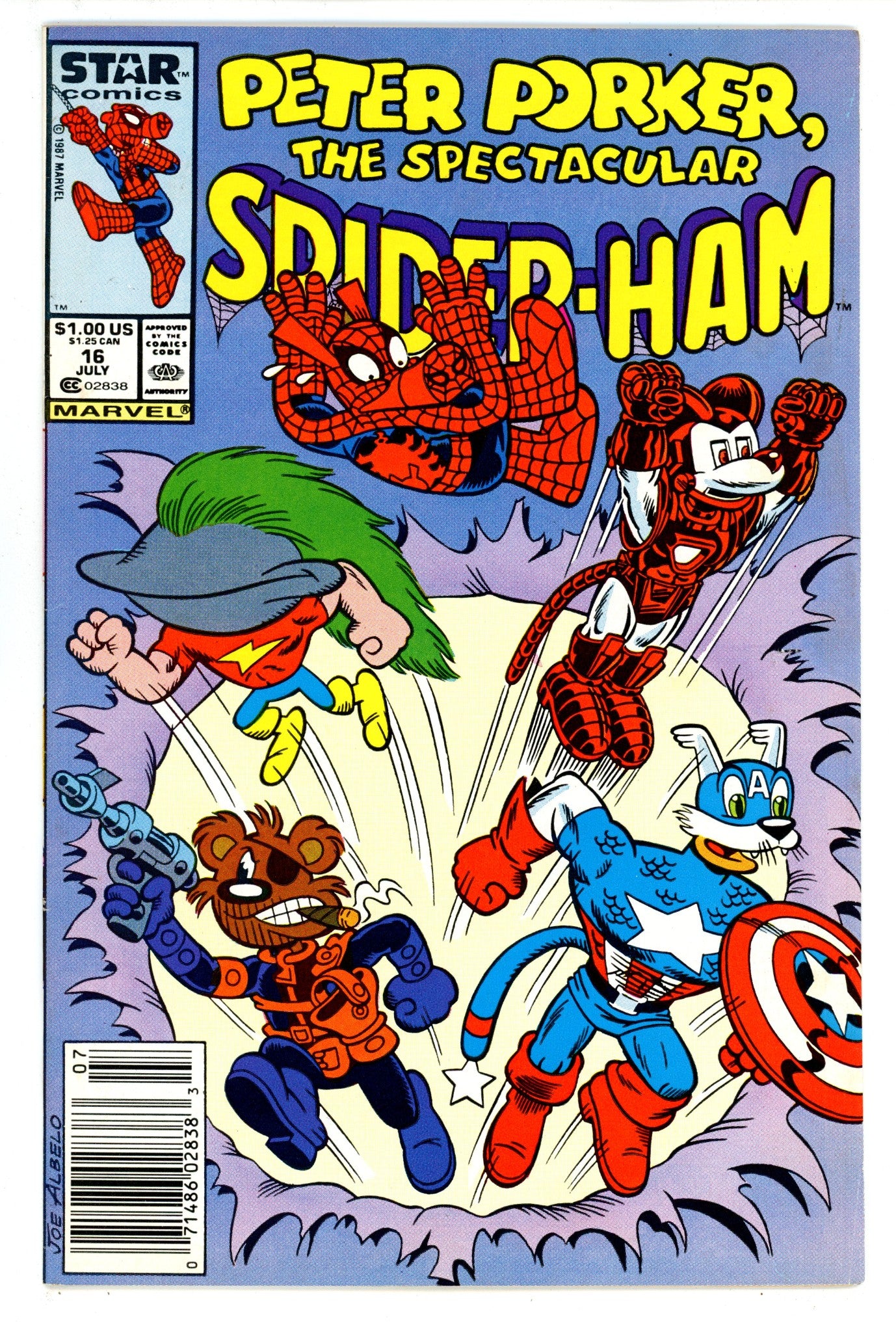 Peter Porker, the Spectacular Spider-Ham 16 FN- (5.5) (1987) Newsstand 