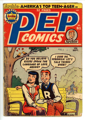 Pep Comics 81 Cover Detached (1950) 