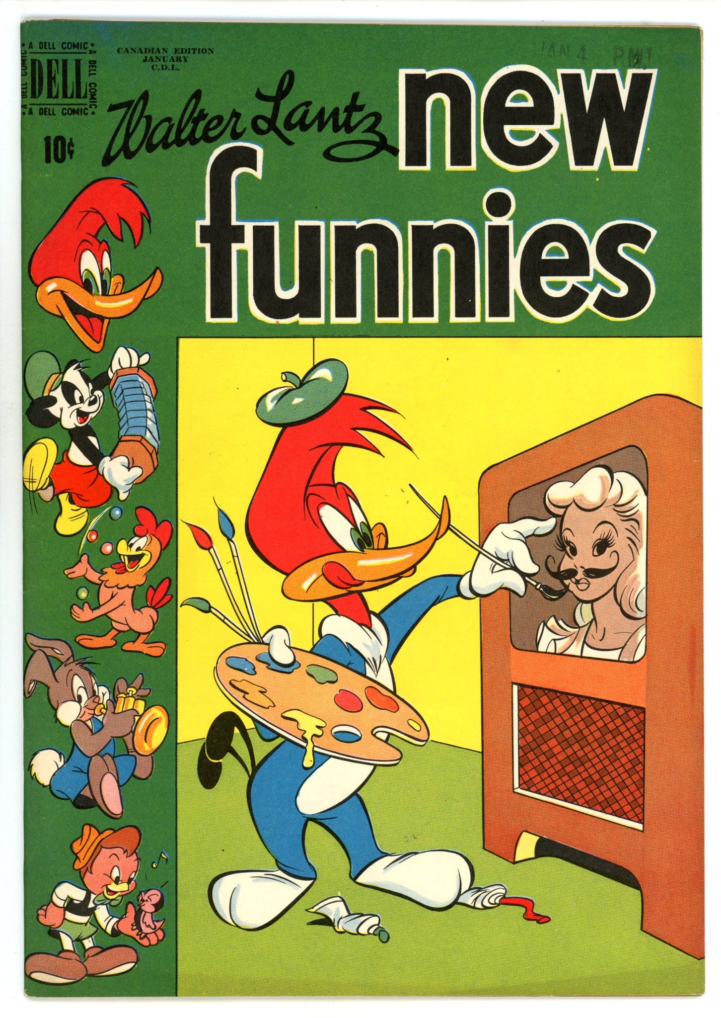 Walter Lantz New Funnies 154 VF- (7.5) (1949) Canadian Edition 