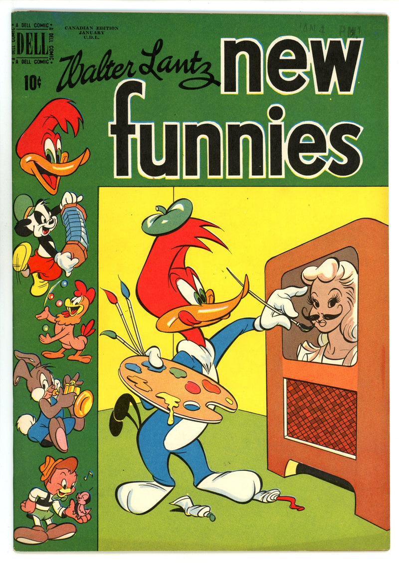 Walter Lantz New Funnies 154 VF- (7.5) (1949) Canadian Edition 